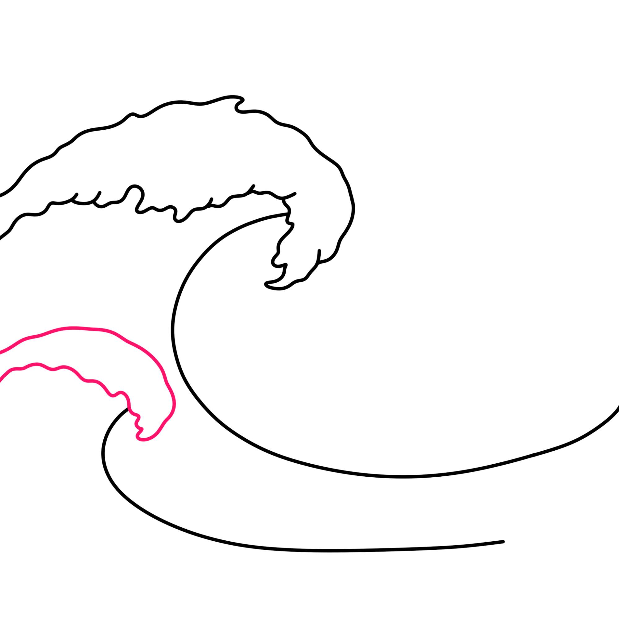 How to Draw a Wave - Step-5