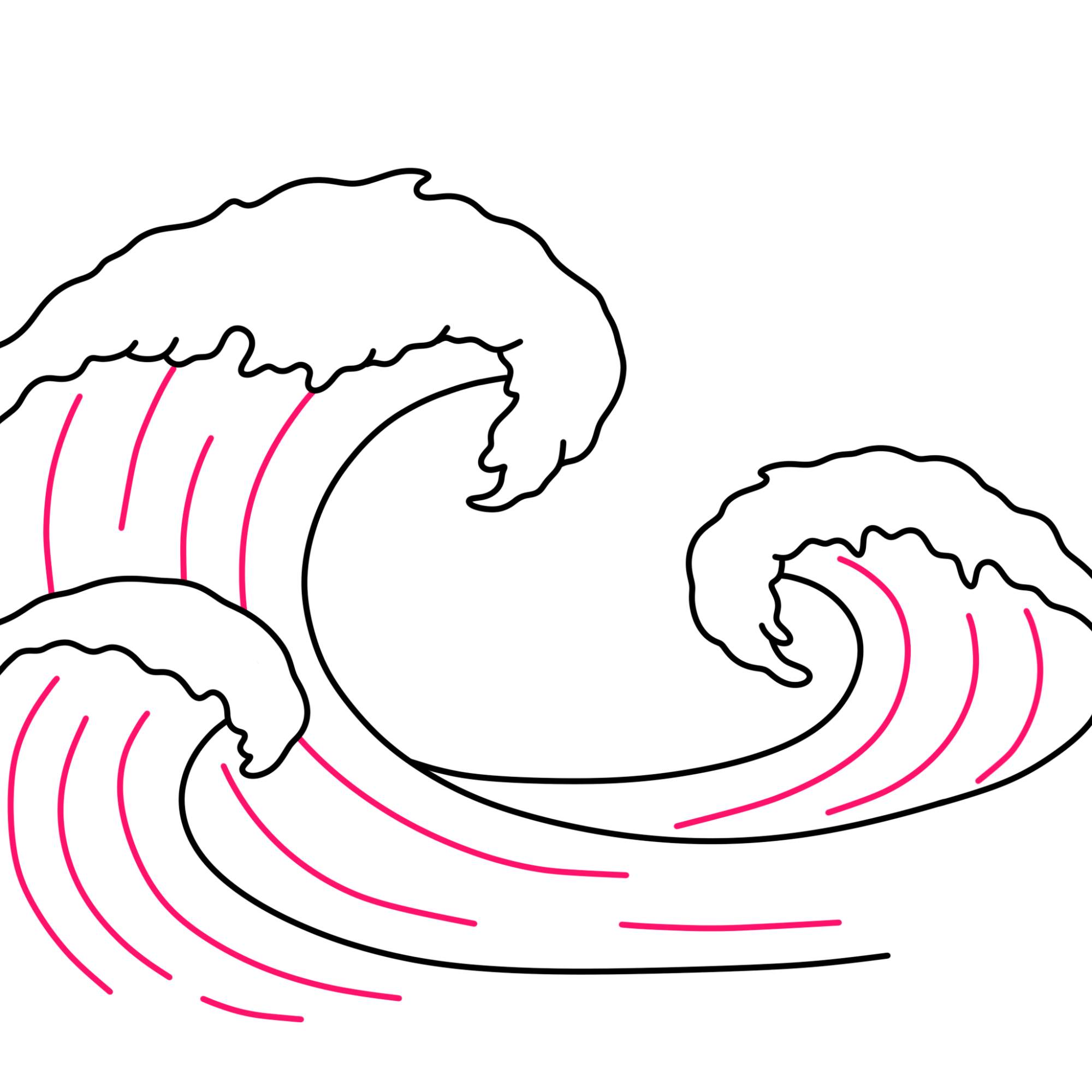 How to Draw a Wave - Step-8