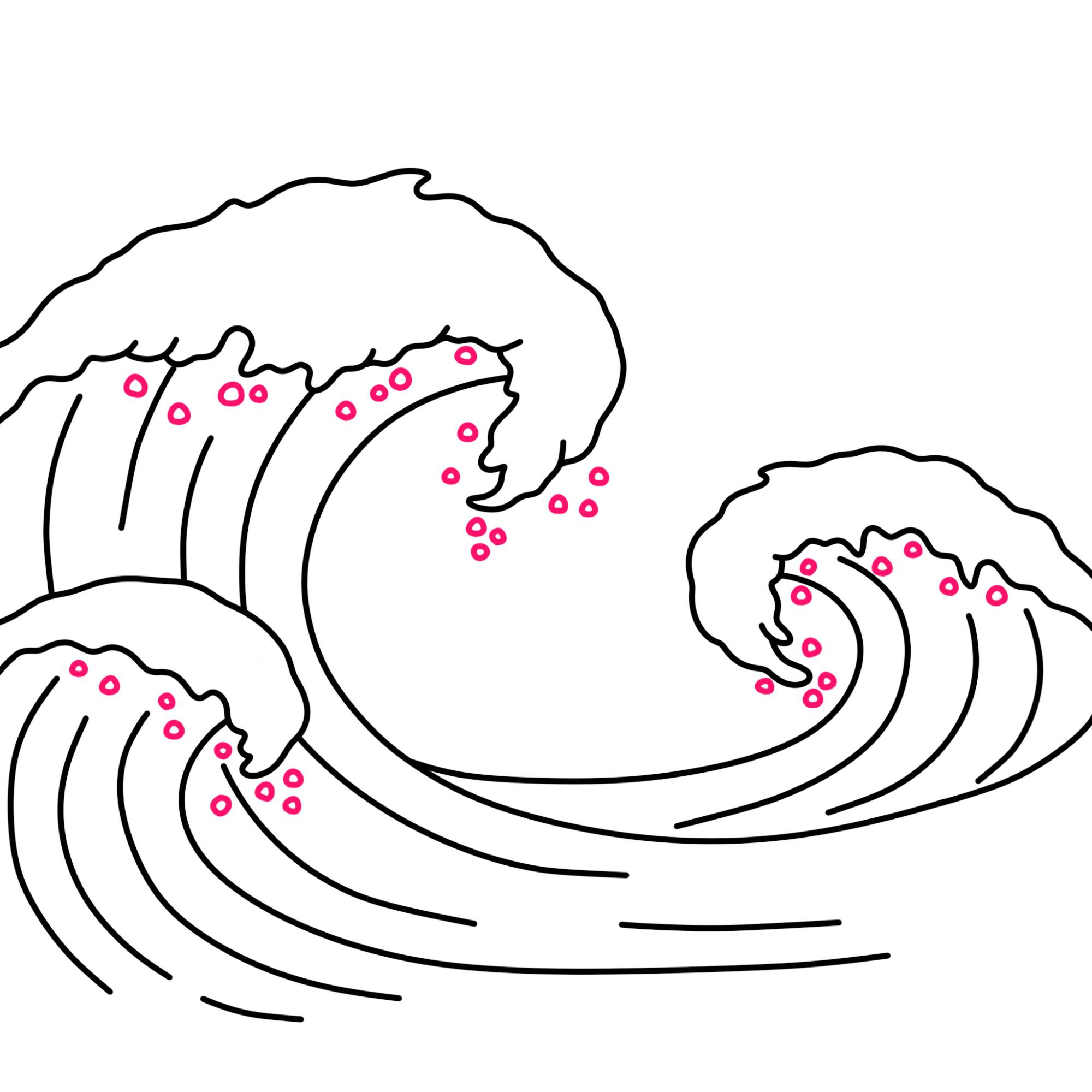 How to Draw a Wave - Step-9