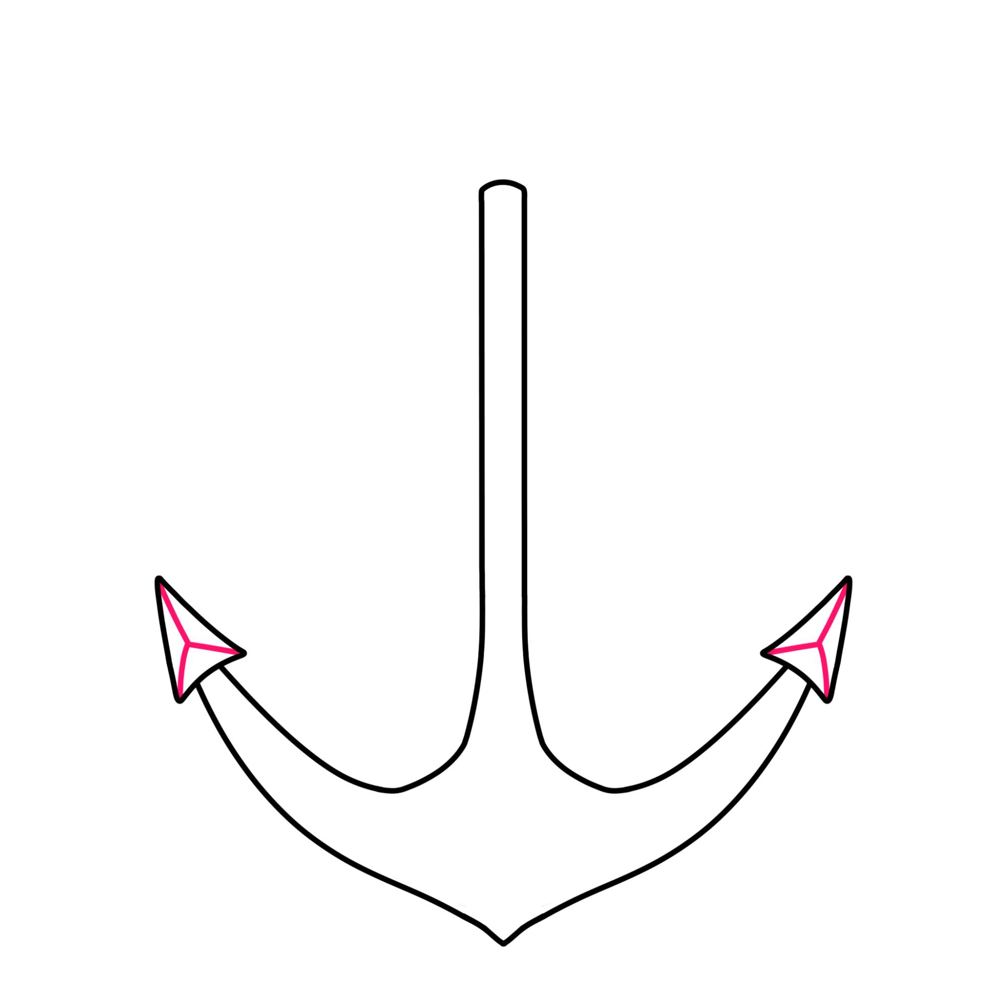 How to Draw an Anchor - Step-4