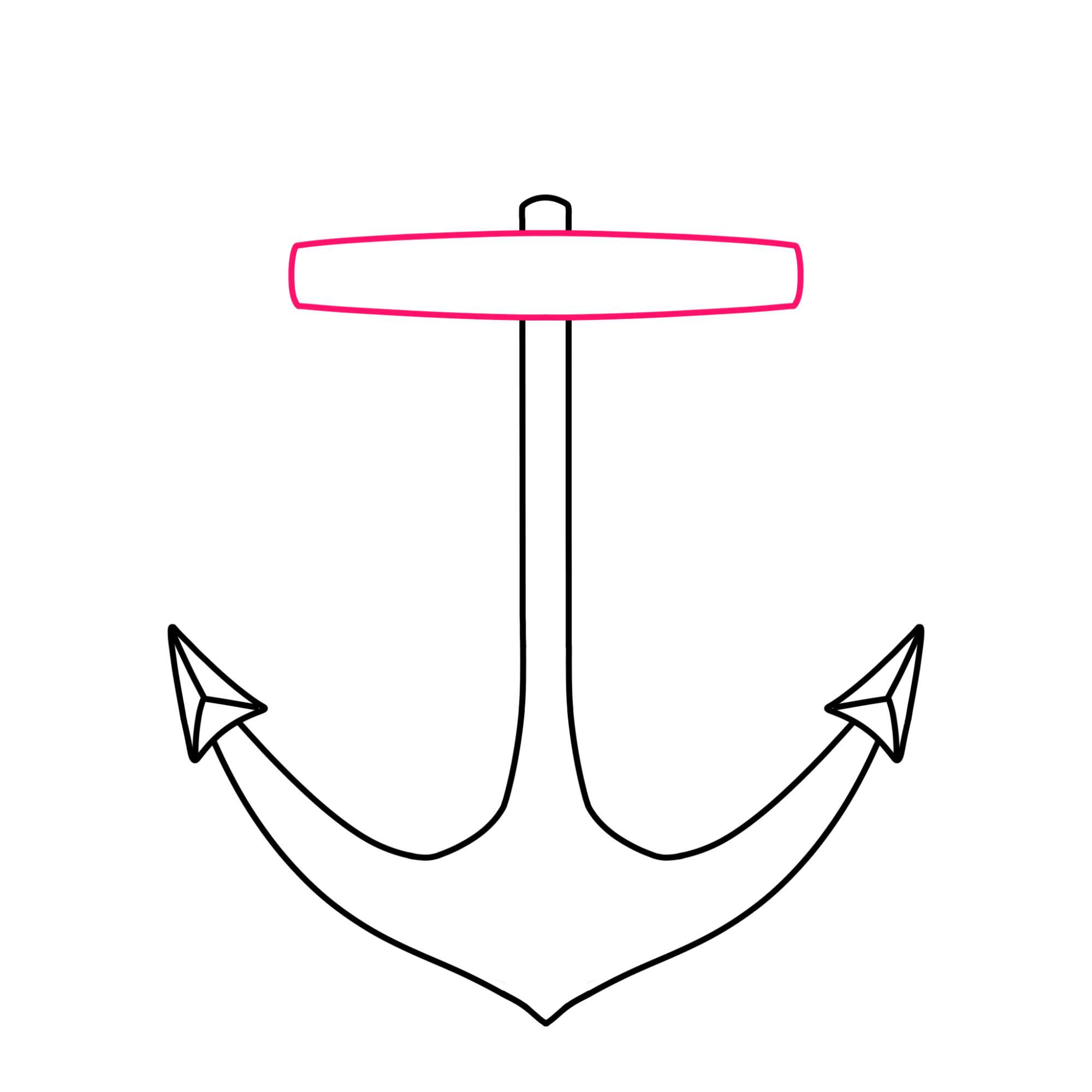 How to Draw an Anchor - Step-5