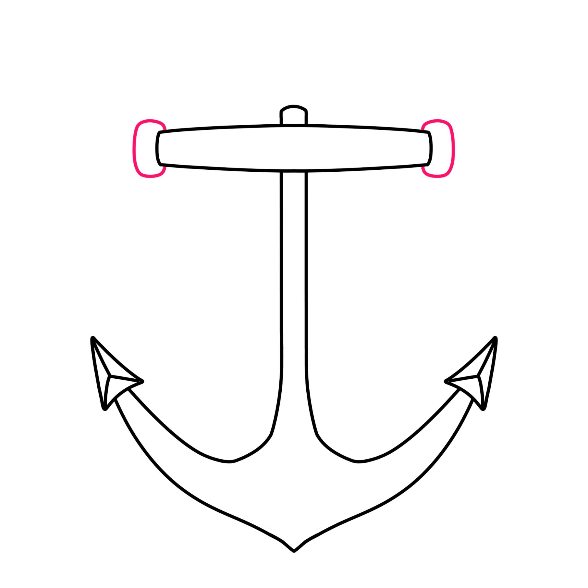 How to Draw an Anchor - Step-6