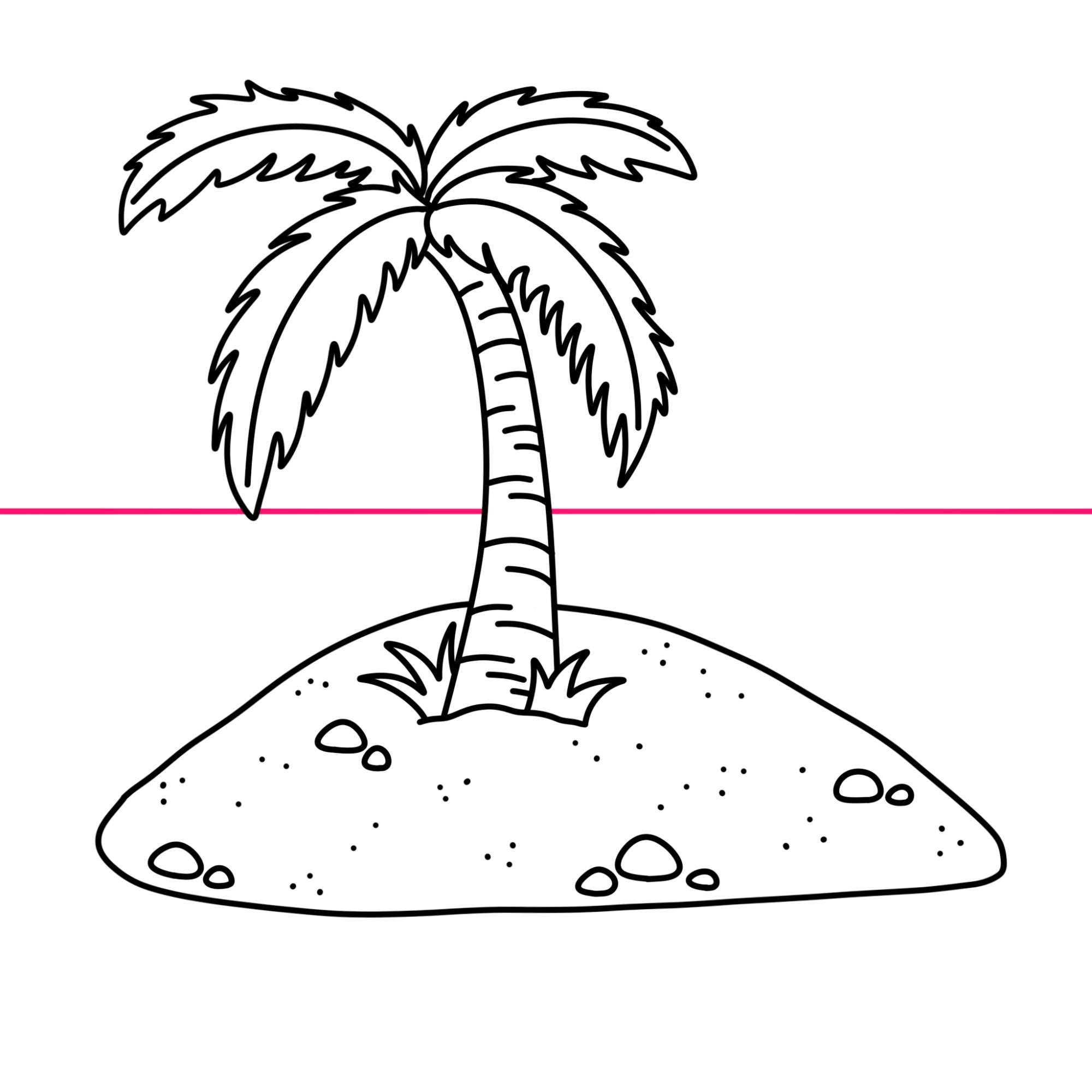 How to Draw an Island - Step-11