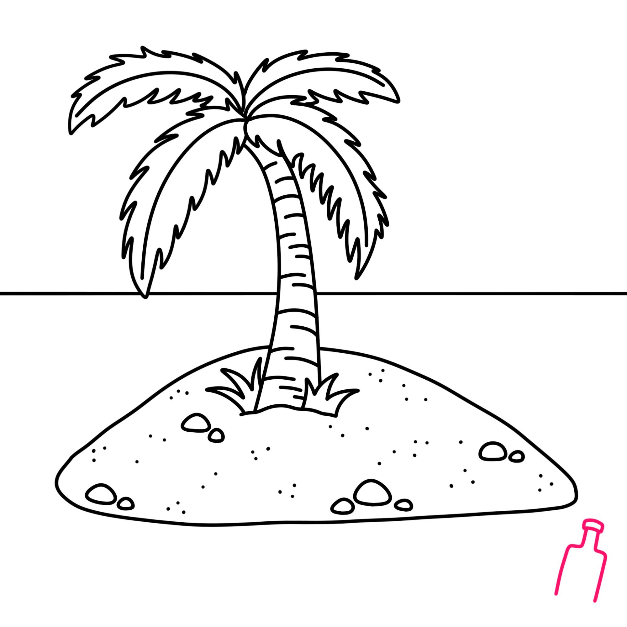 How to Draw an Island - Step-12