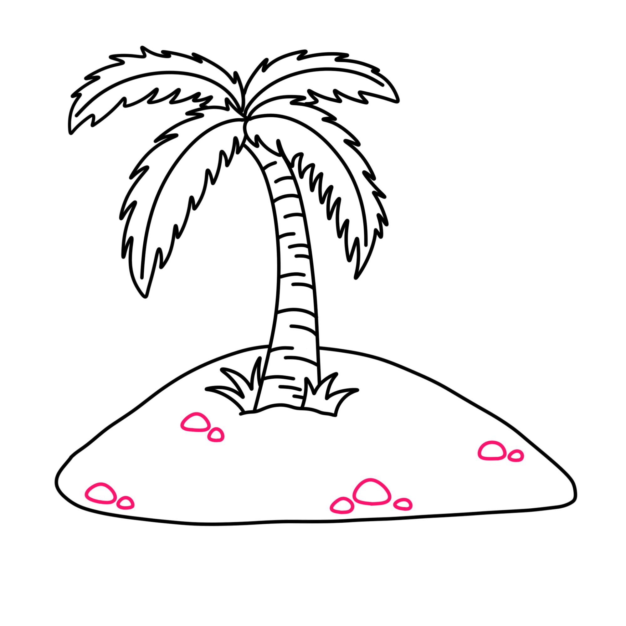 How to Draw an Island - Step-9