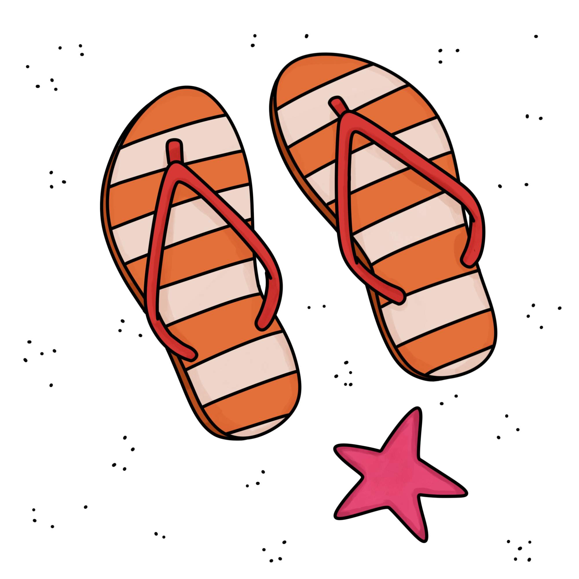 How to Draw Flip Flops - Step-11