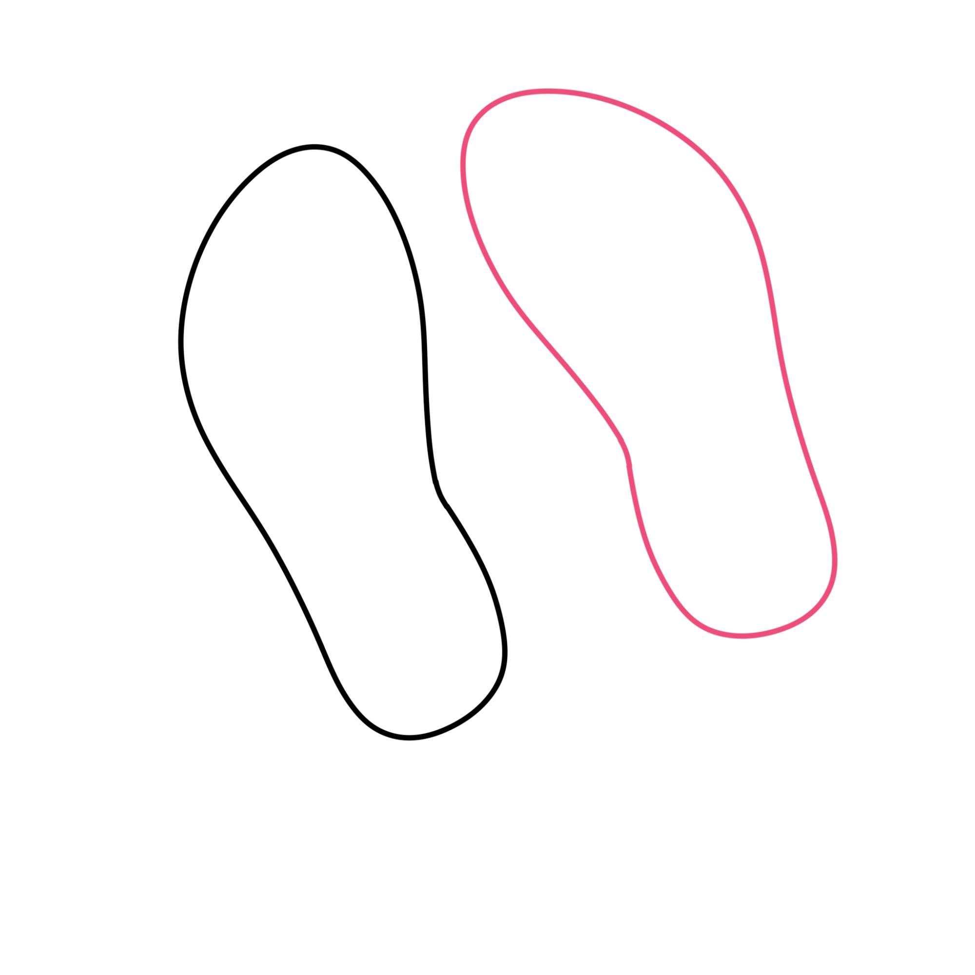 How to Draw Flip Flops - Step-2