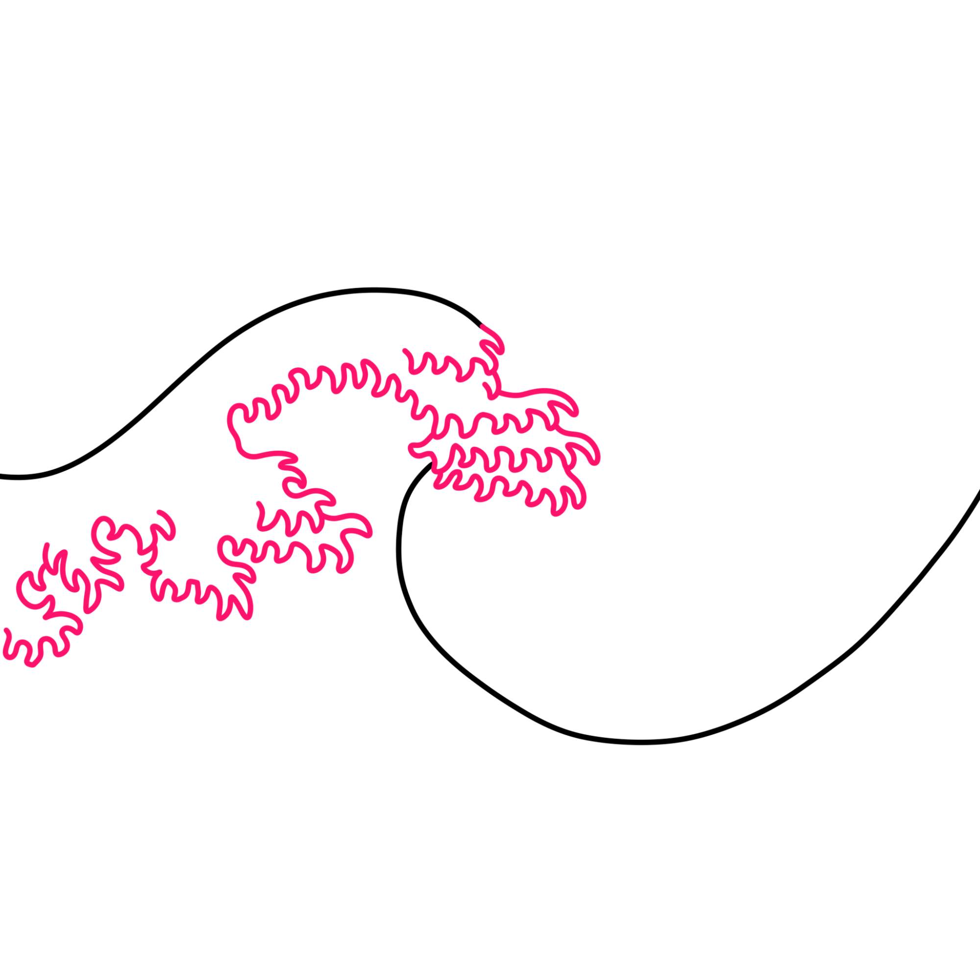 How to Draw Japanese Wave - Step-3