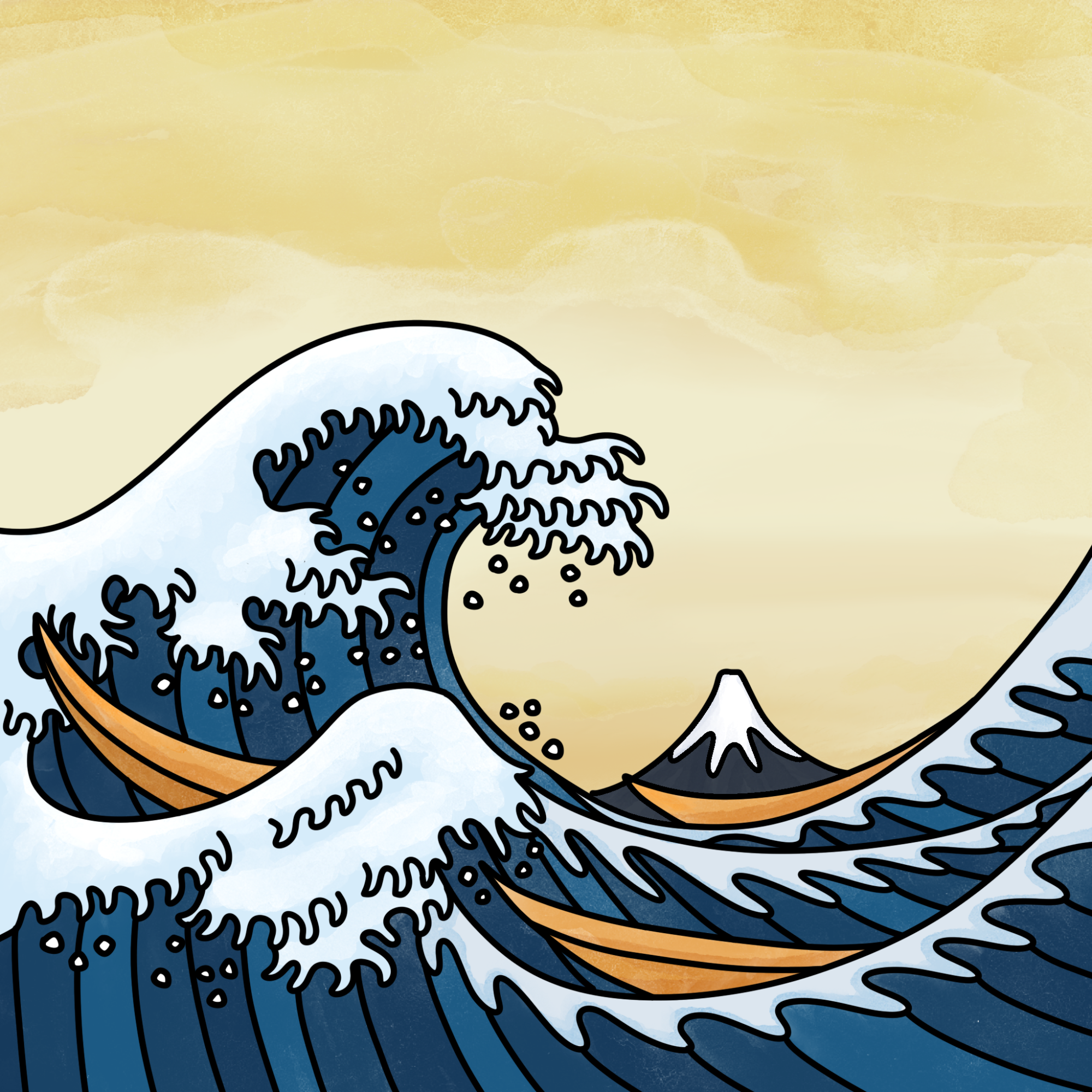 How to Draw Japanese Wave