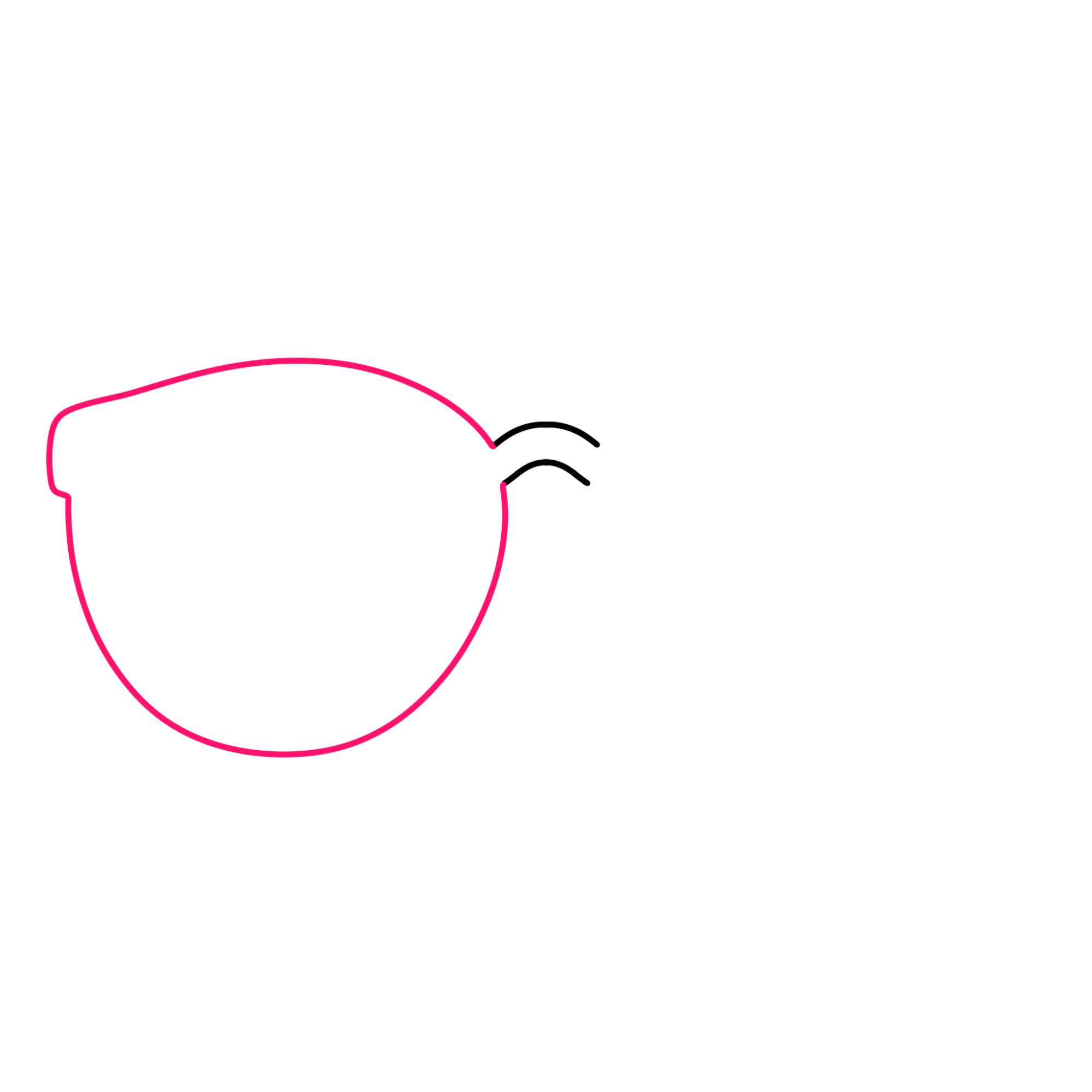 How to Draw Sunglasses - Step-2