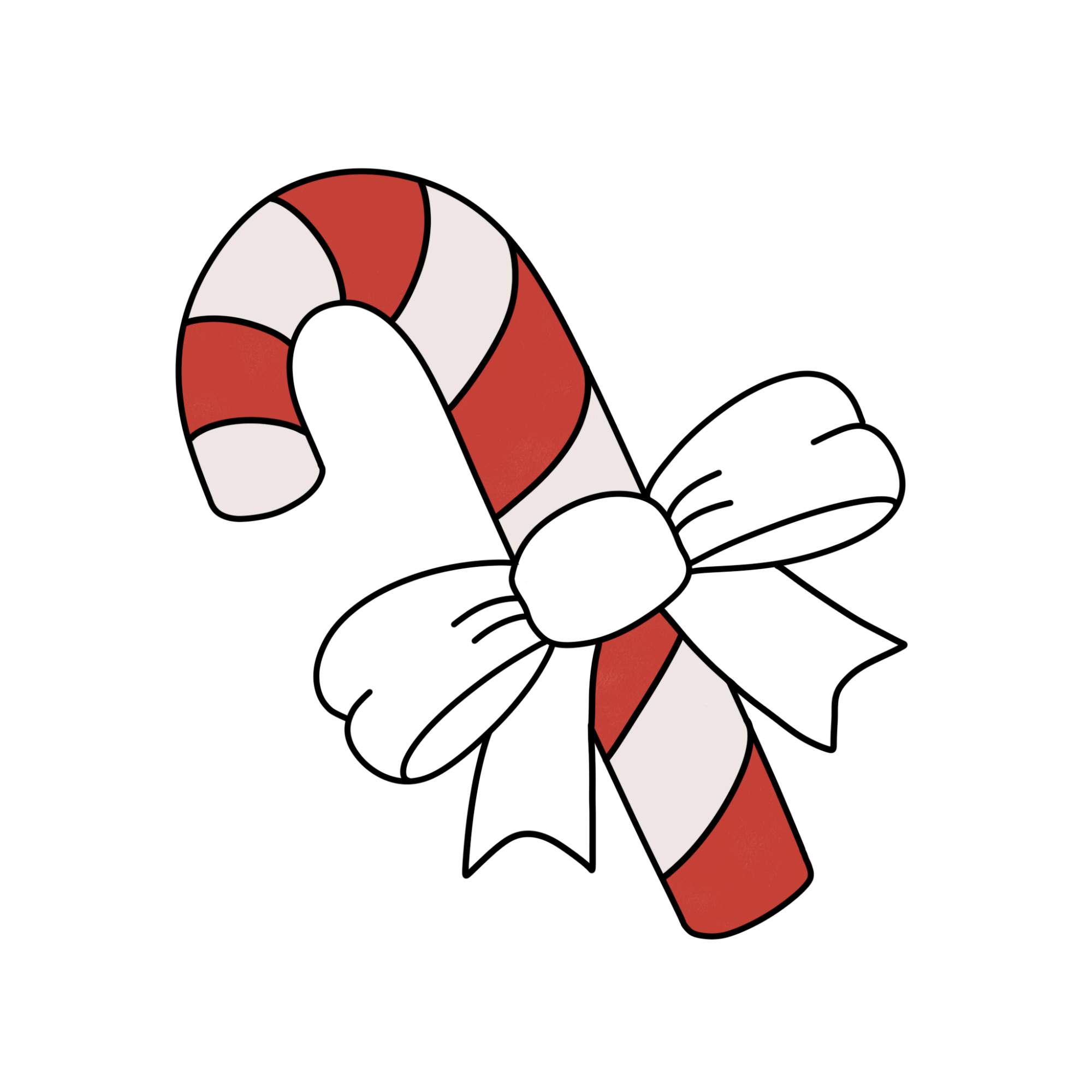 Candy Cane Drawing - Step-10