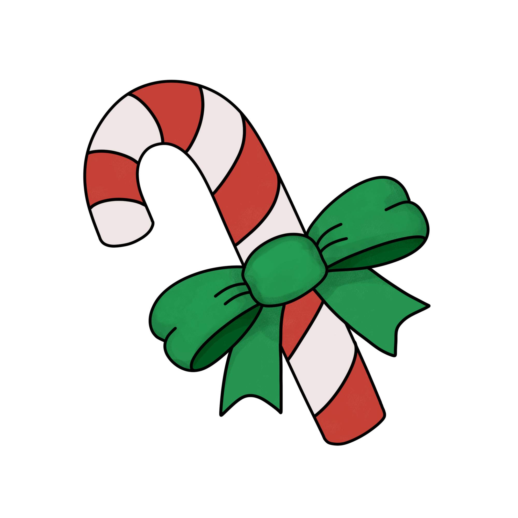 Candy Cane Drawing - Step-11