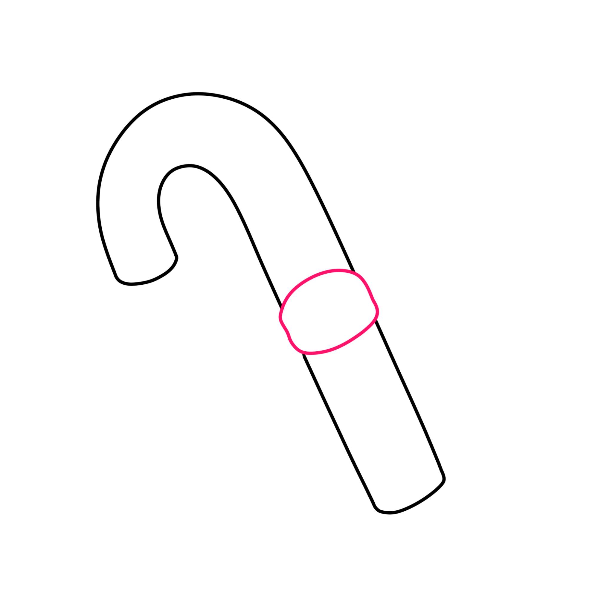 Candy Cane Drawing - Step-2