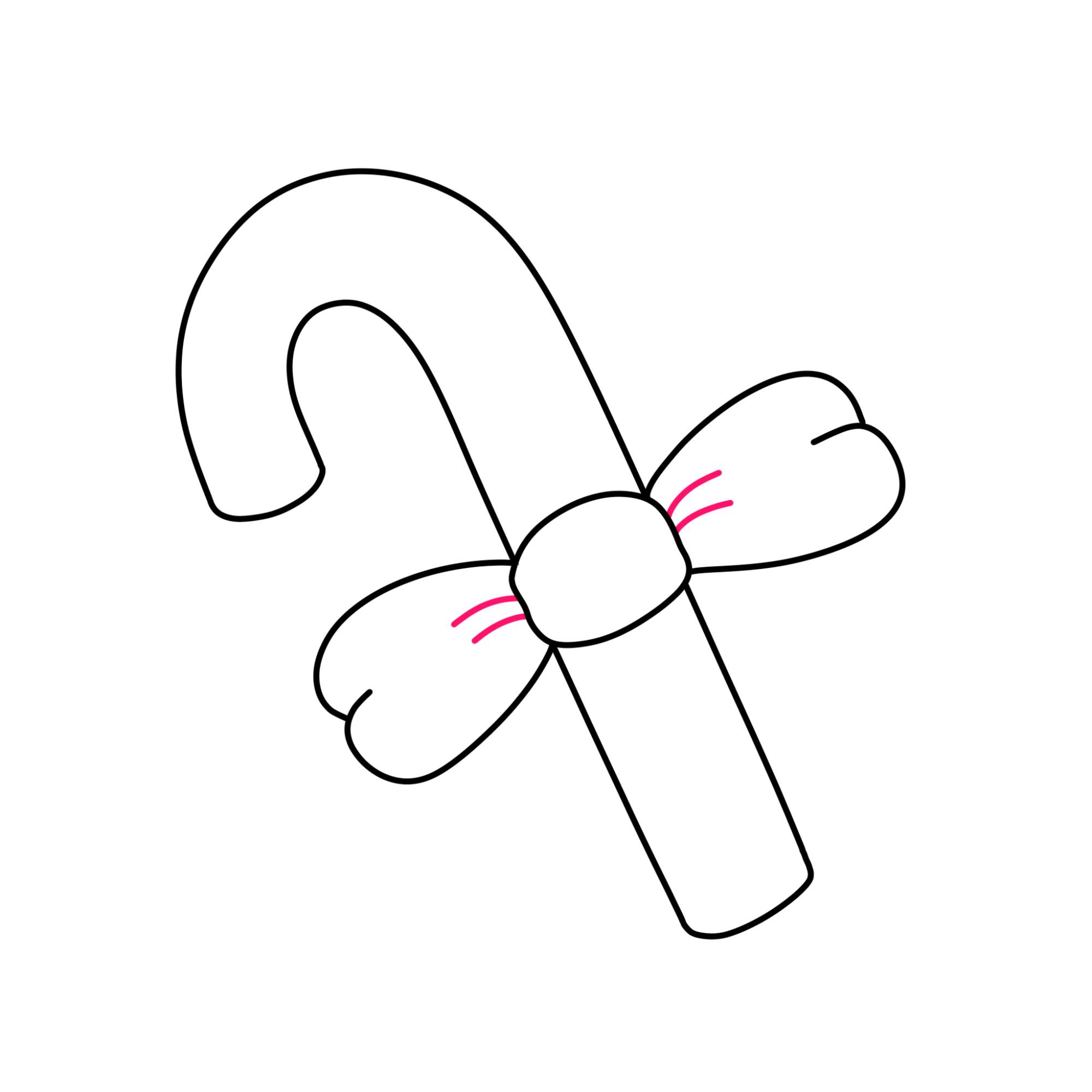 Candy Cane Drawing - Step-5