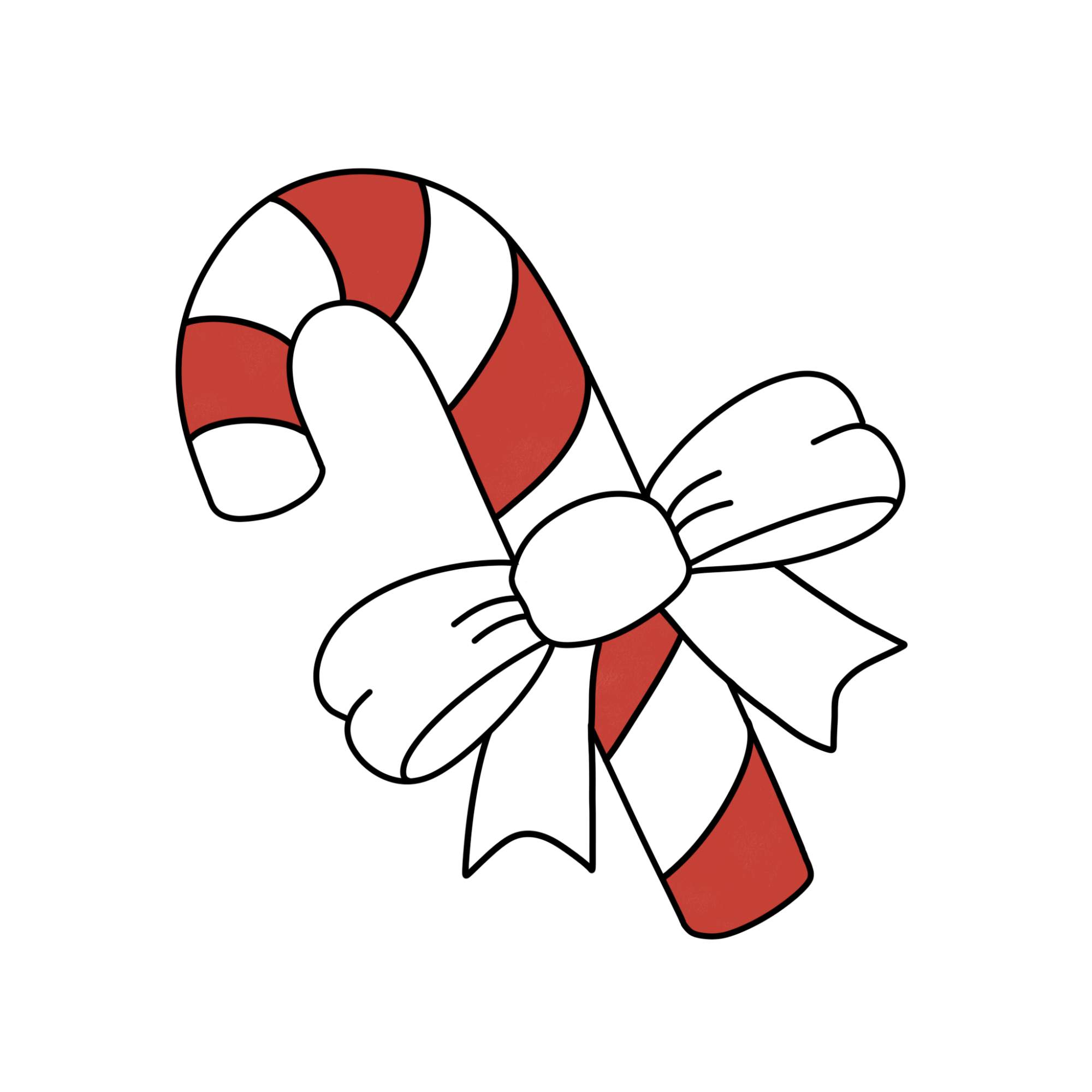 Candy Cane Drawing - Step-9