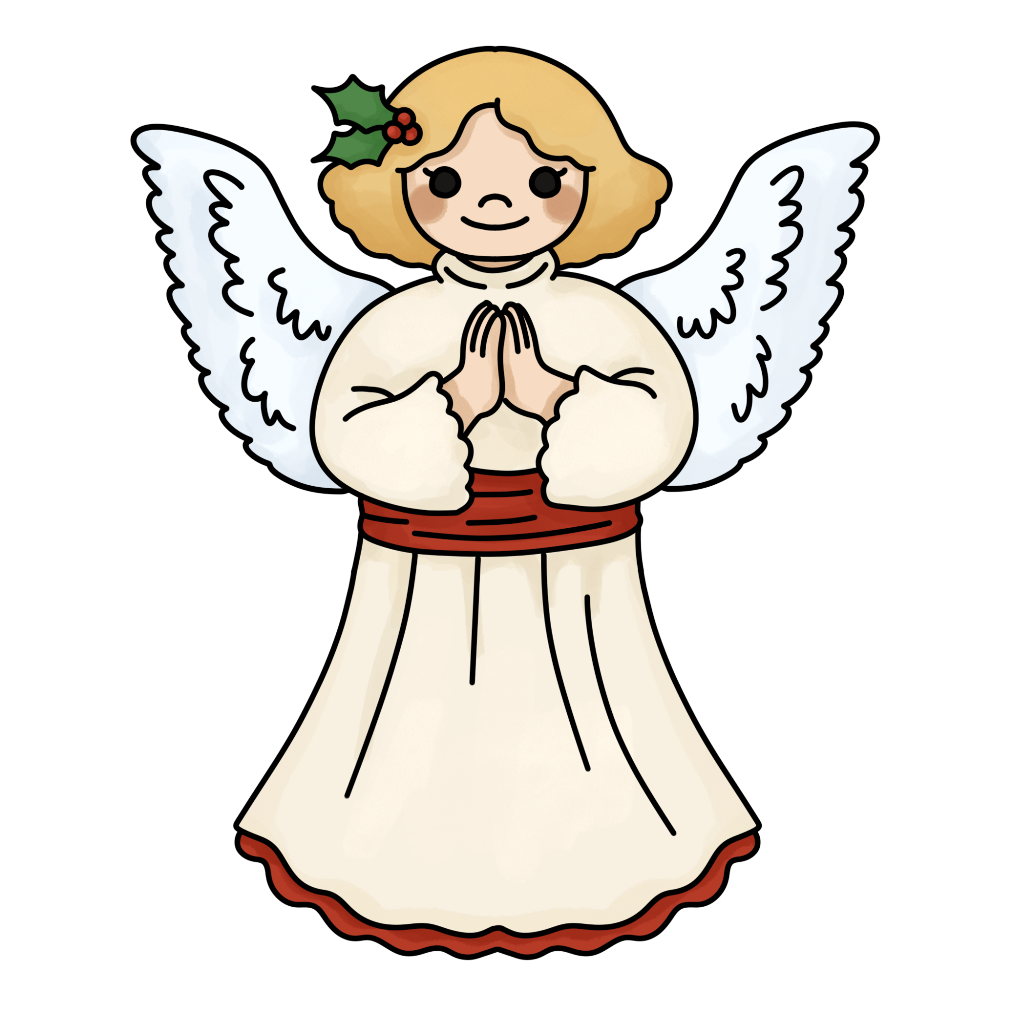 Christmas Angel Drawing (easy)