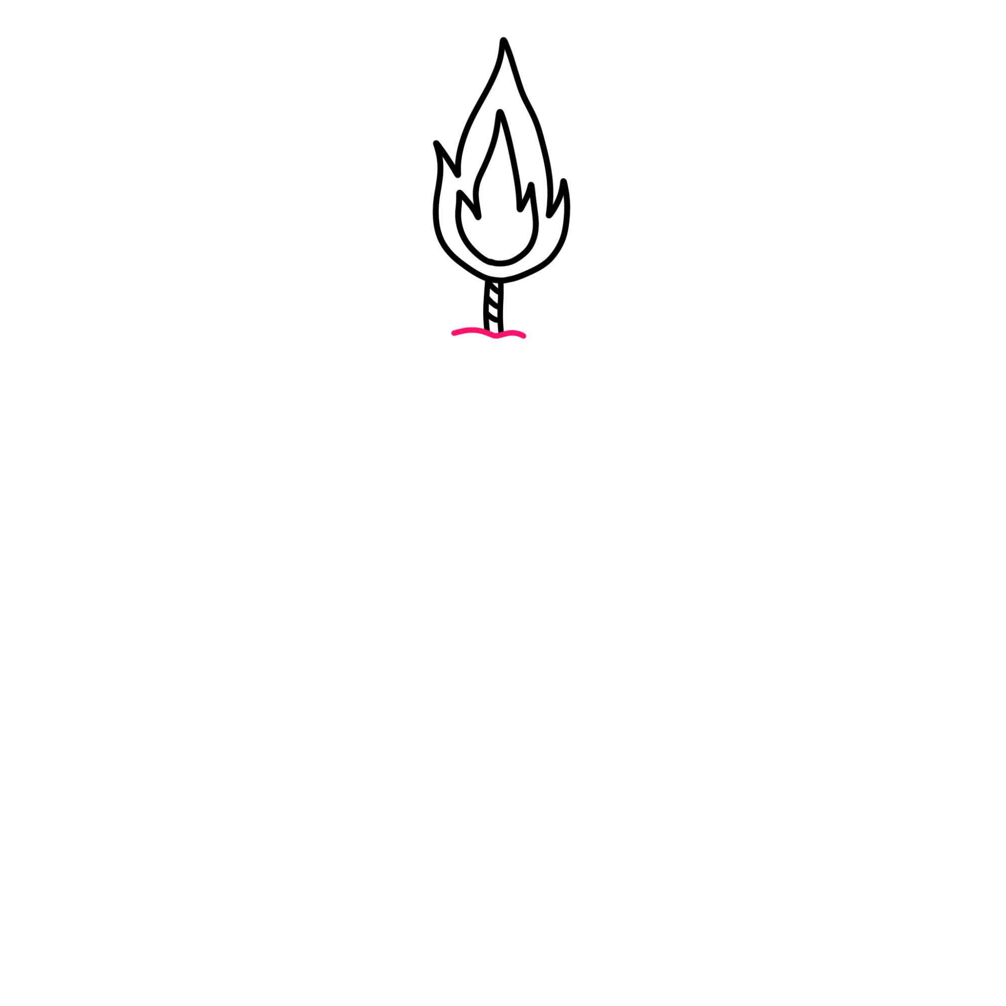 Christmas Candle Drawing - Step-3