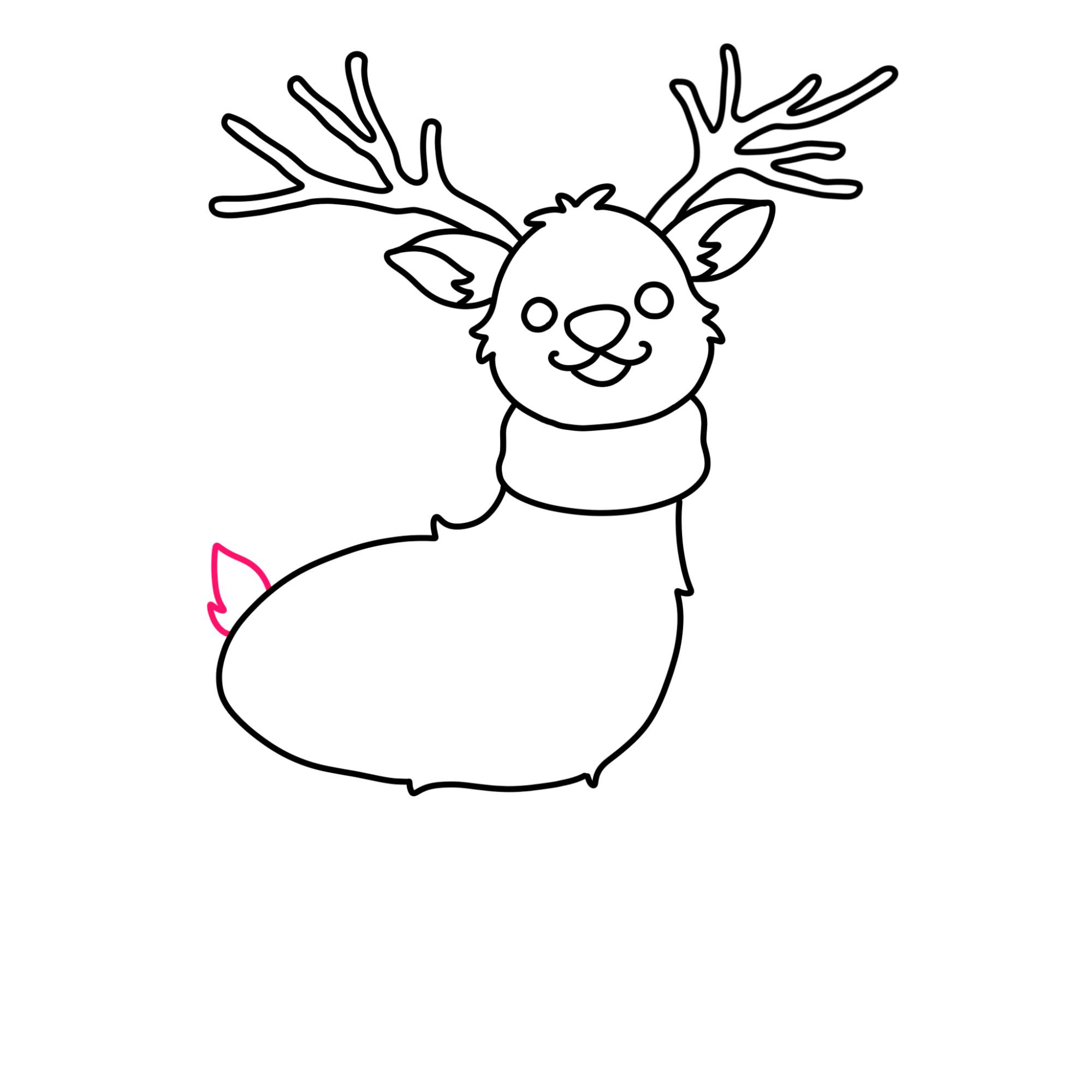 Easy Rudolph Drawing - Step-9