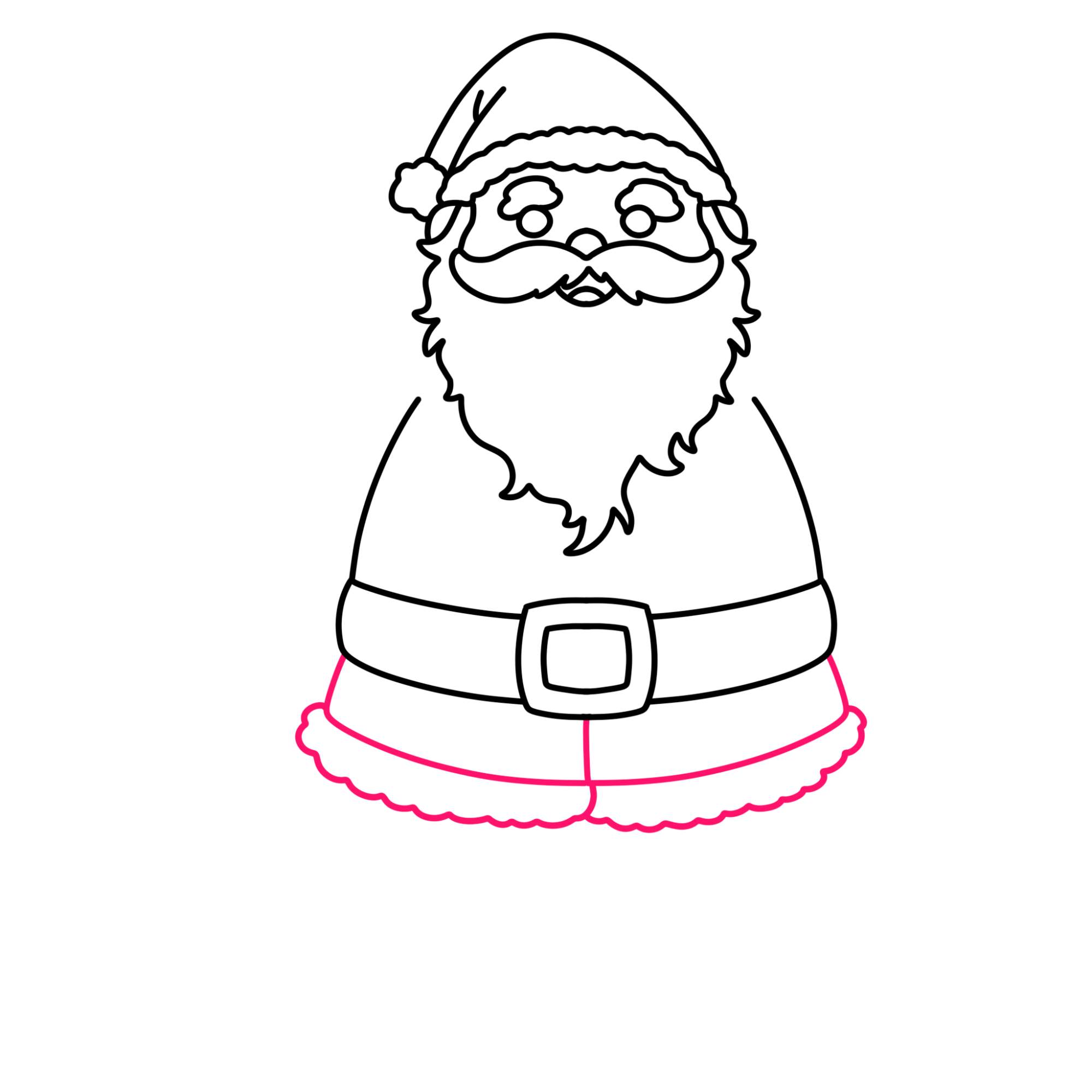 Easy Santa Claus Drawing - Step-13