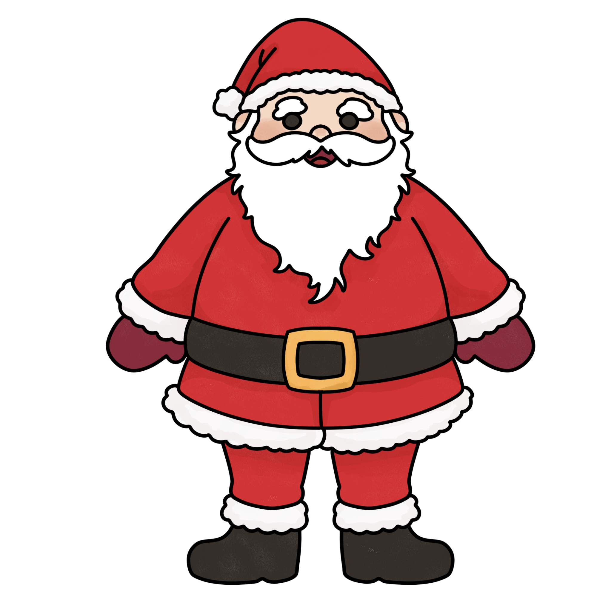 Easy Santa Claus Drawing - Step-20