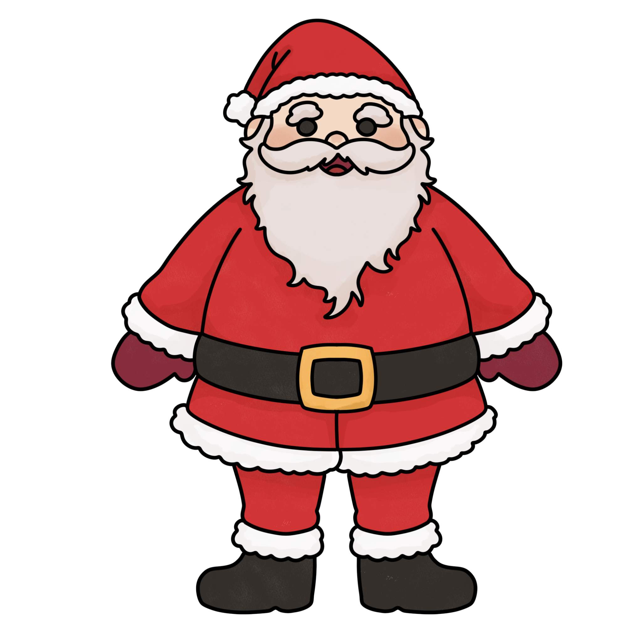 Easy Santa Claus Drawing - Step-21