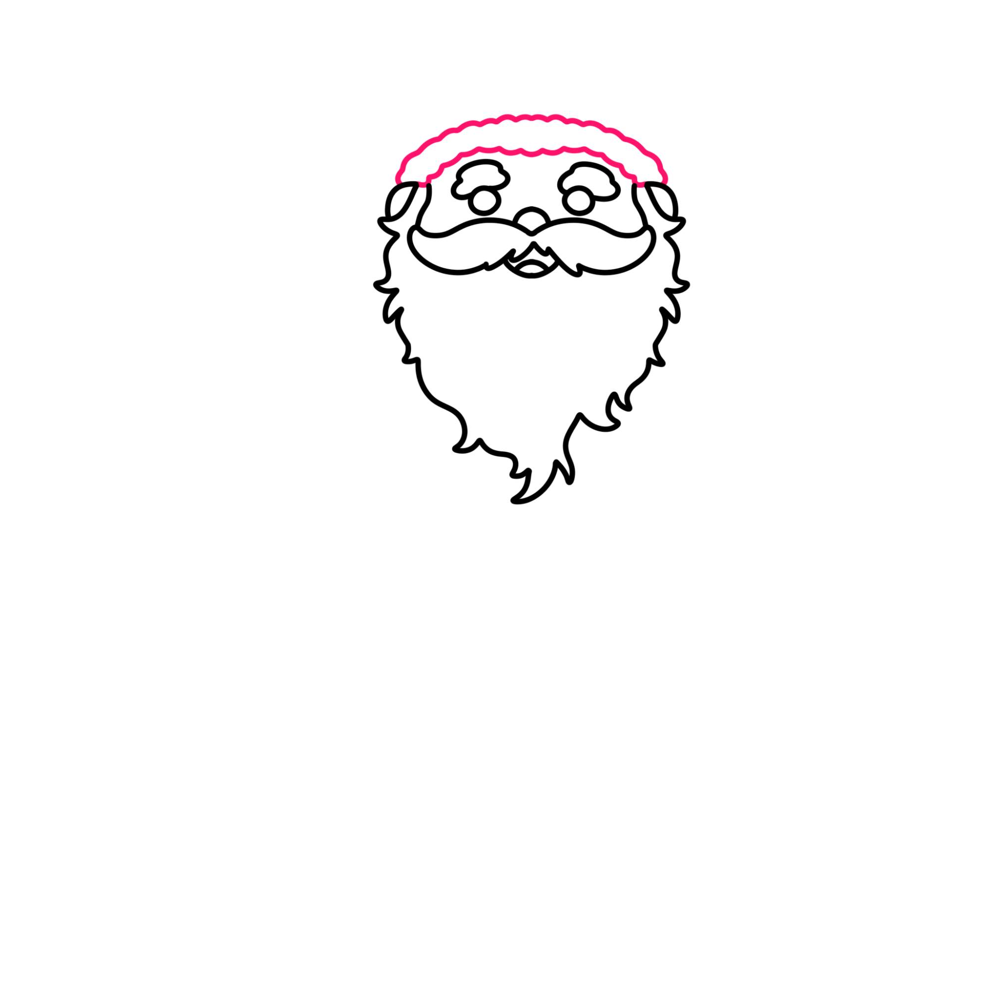 Easy Santa Claus Drawing - Step-9