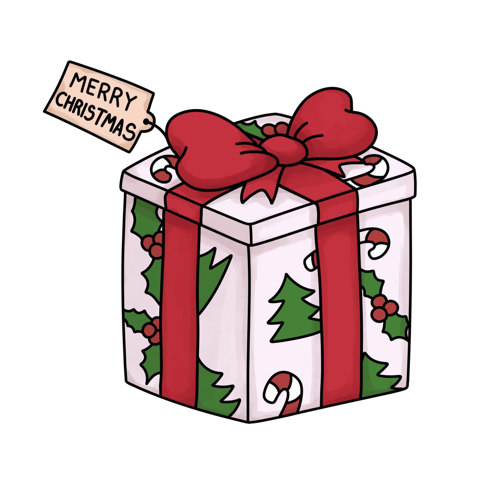 How to Draw a Christmas Present