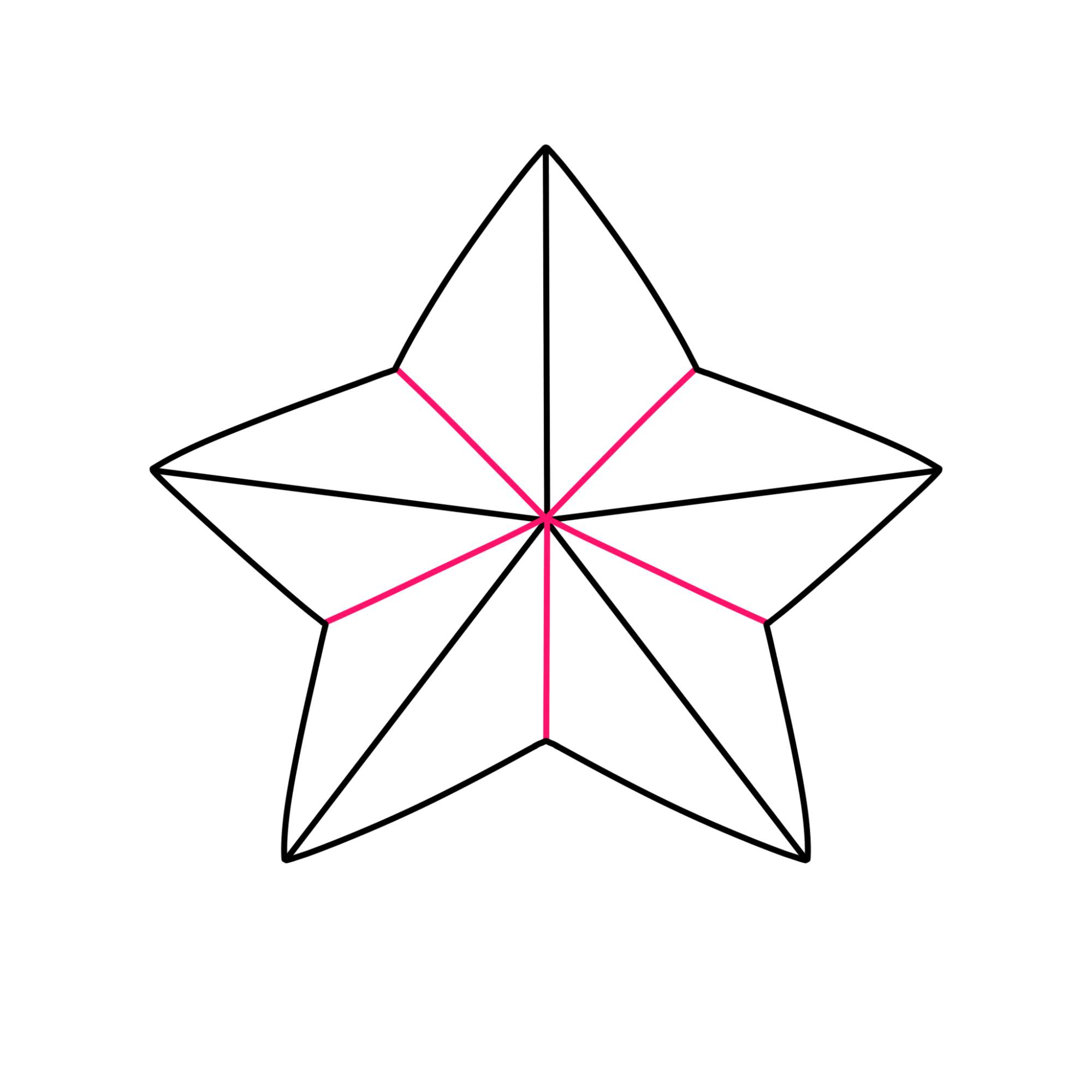 How to Draw a Christmas Star - Step-5