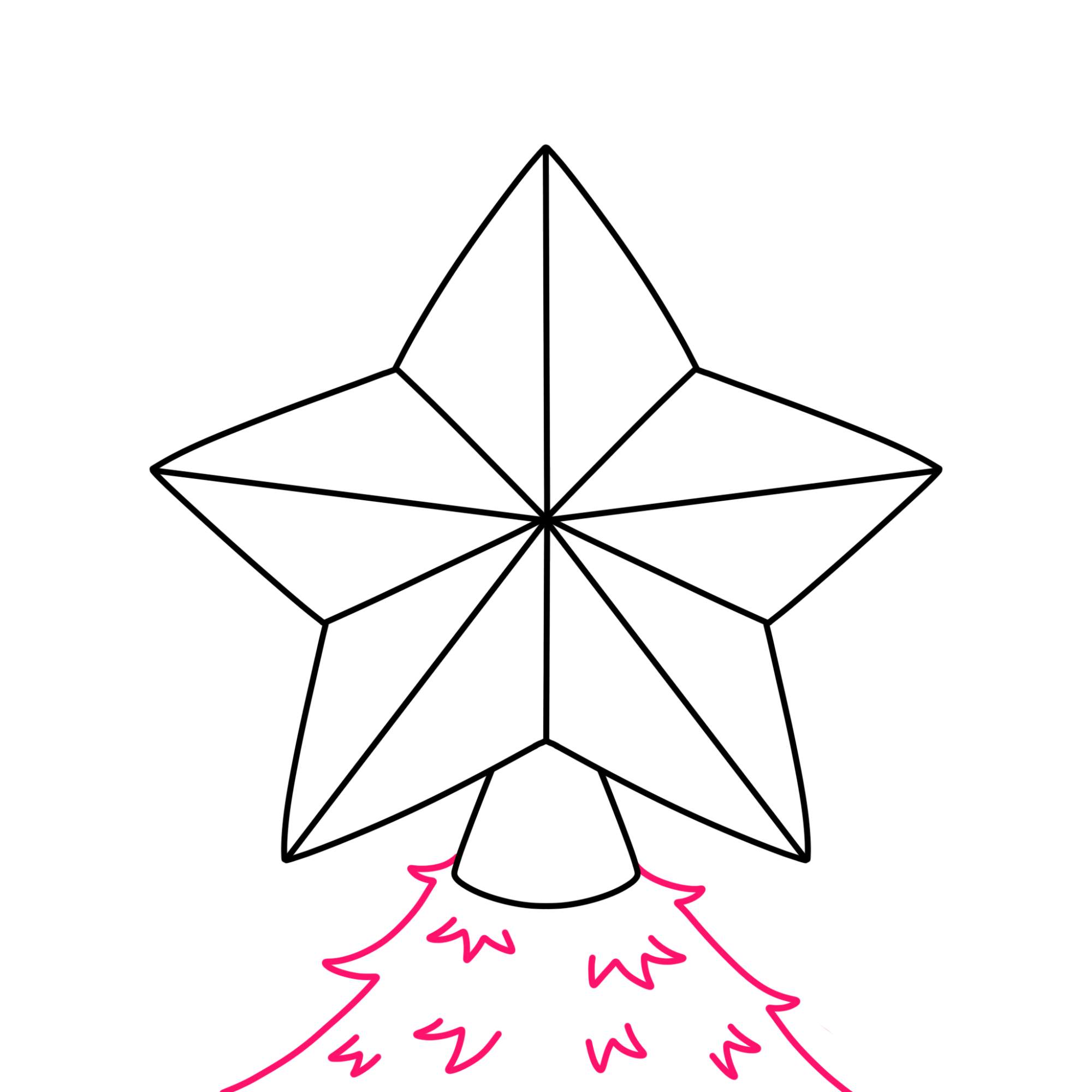 How to Draw a Christmas Star - Step-7