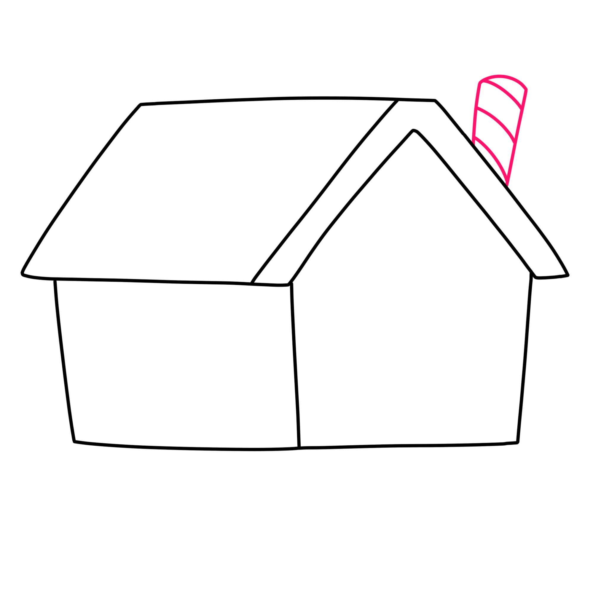 How to Draw a Gingerbread House - Step-3