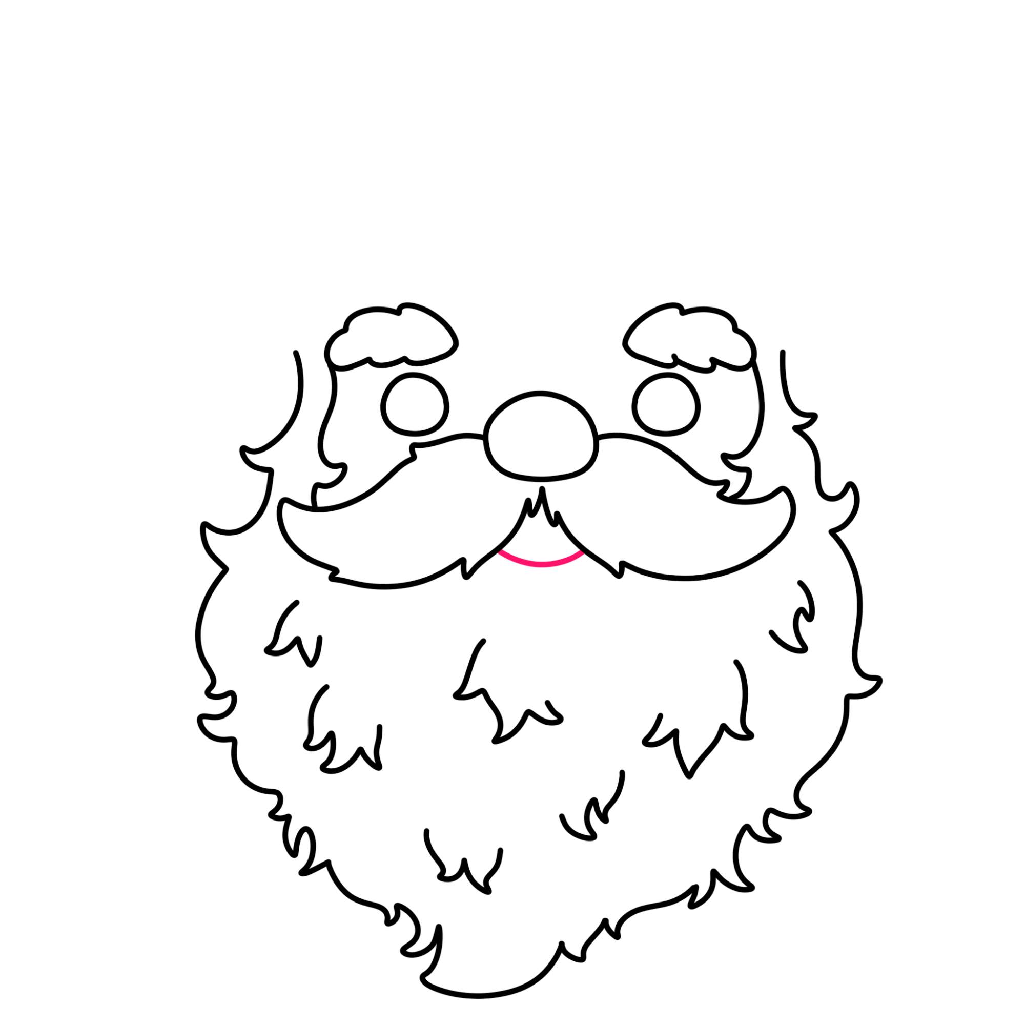 How to Draw a Santa Face - Step-6