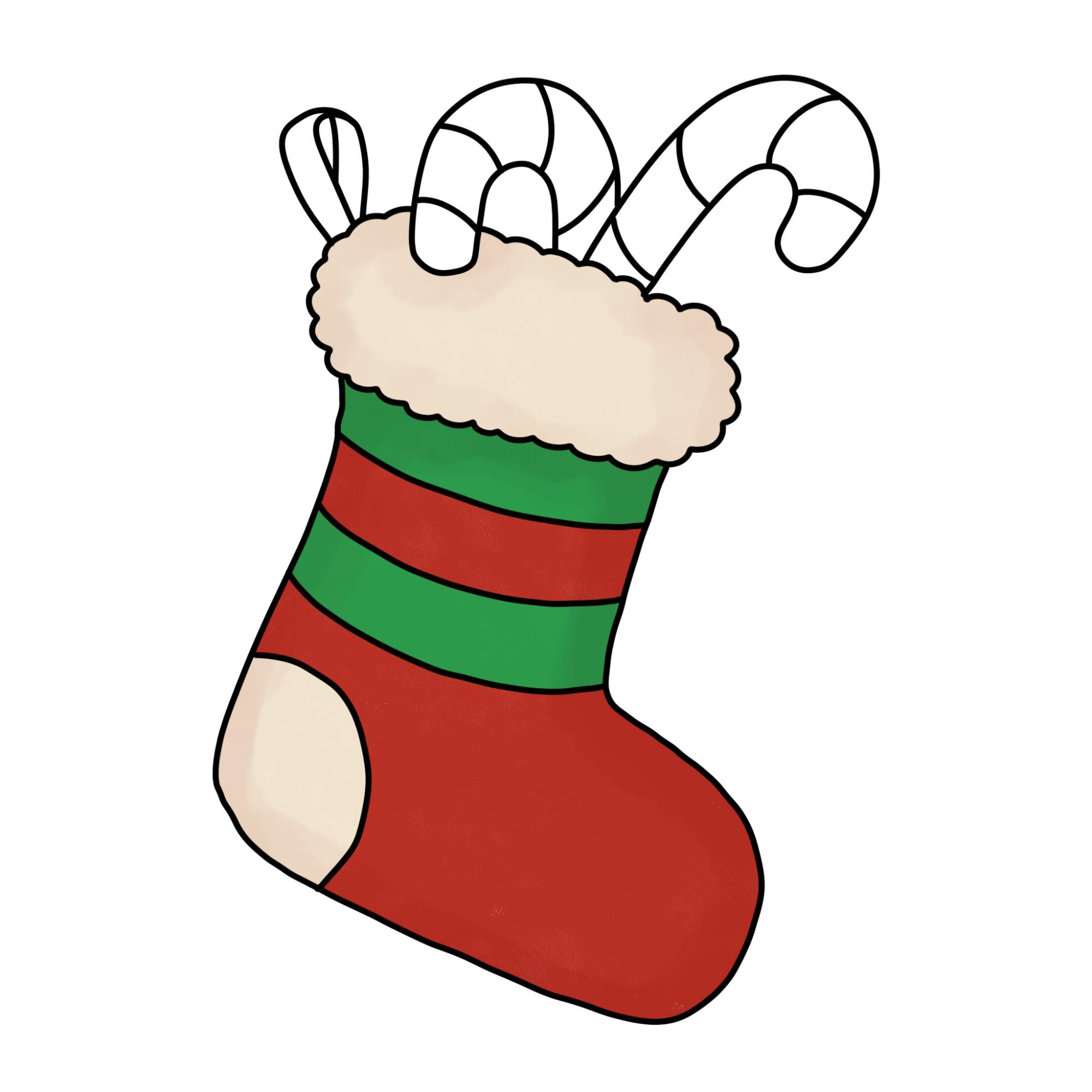 How to Draw a Stocking for Christmas - Step-10