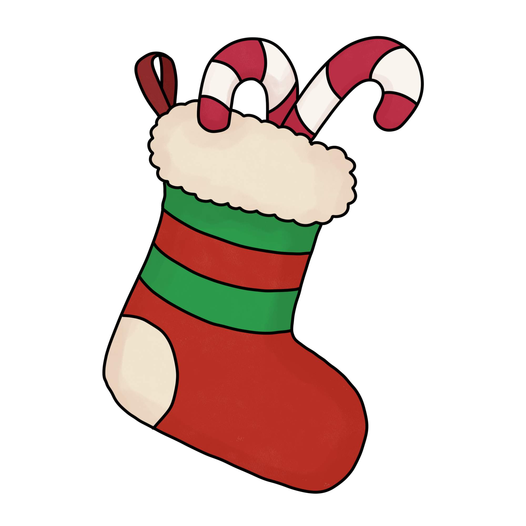 How to Draw a Stocking for Christmas - Step-12