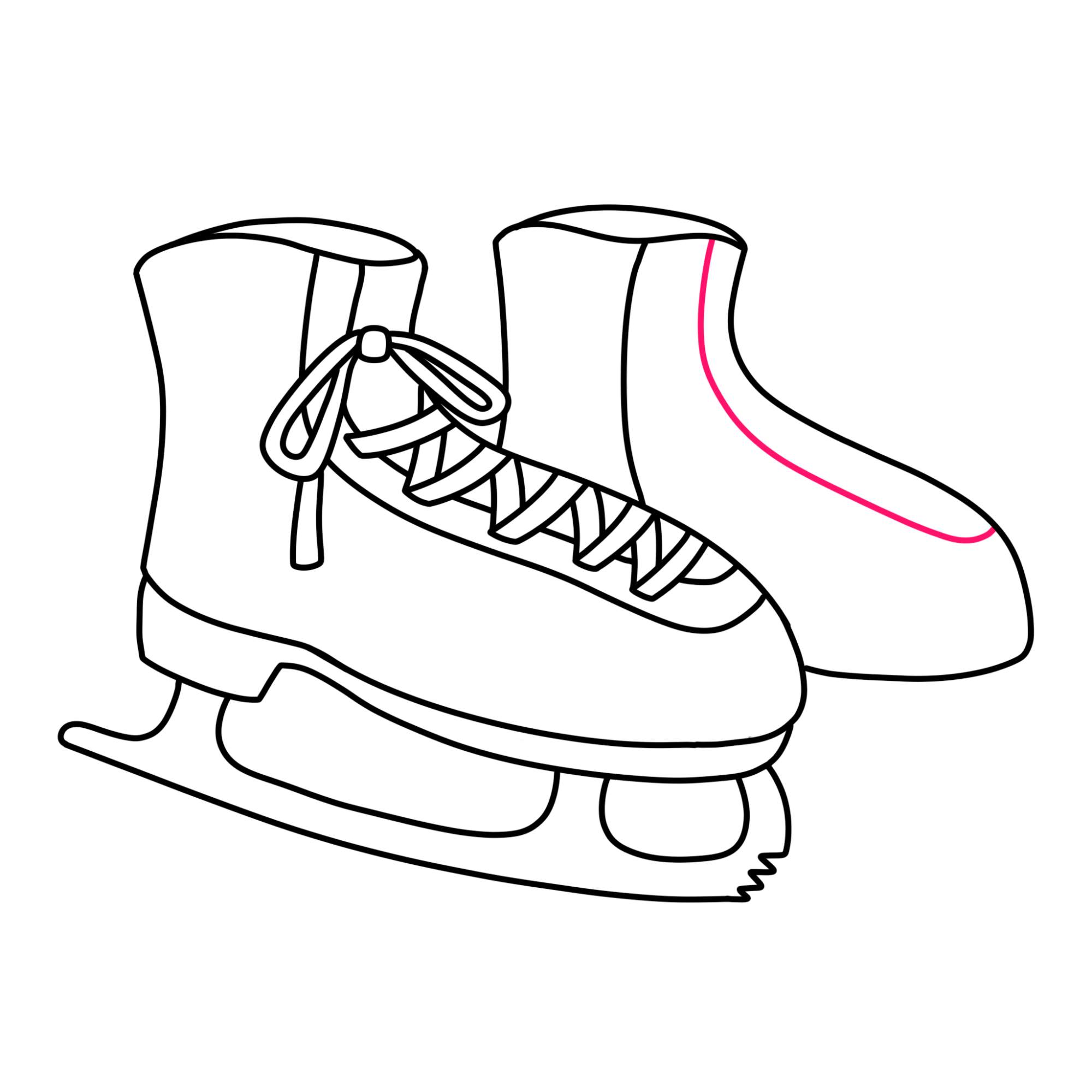 How to Draw Ice Skates - Step-13