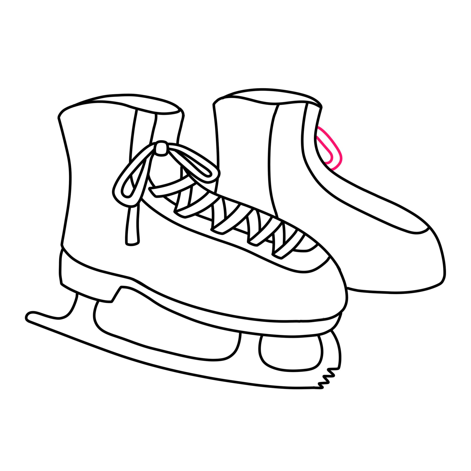 How to Draw Ice Skates - Step-14