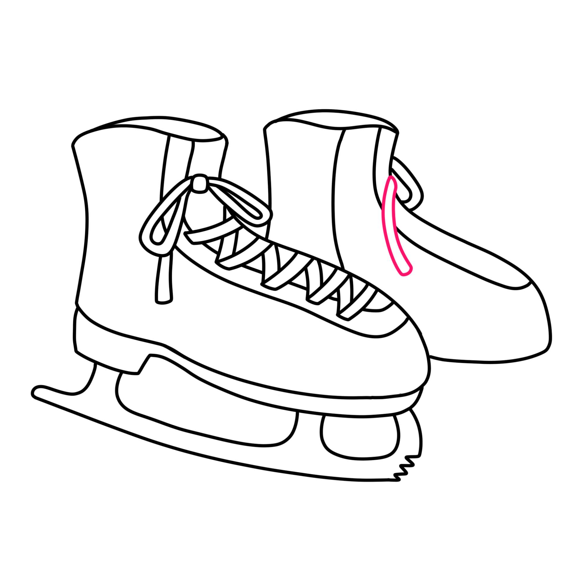 How to Draw Ice Skates - Step-15