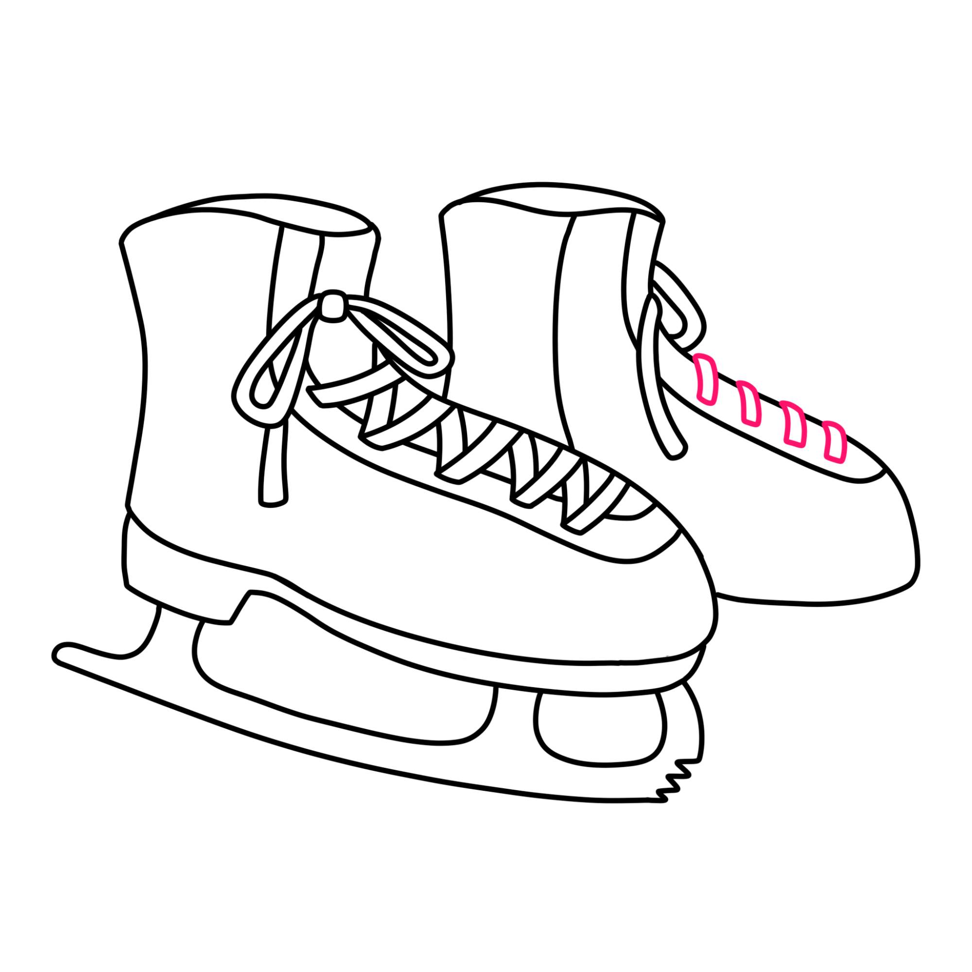 How to Draw Ice Skates - Step-16