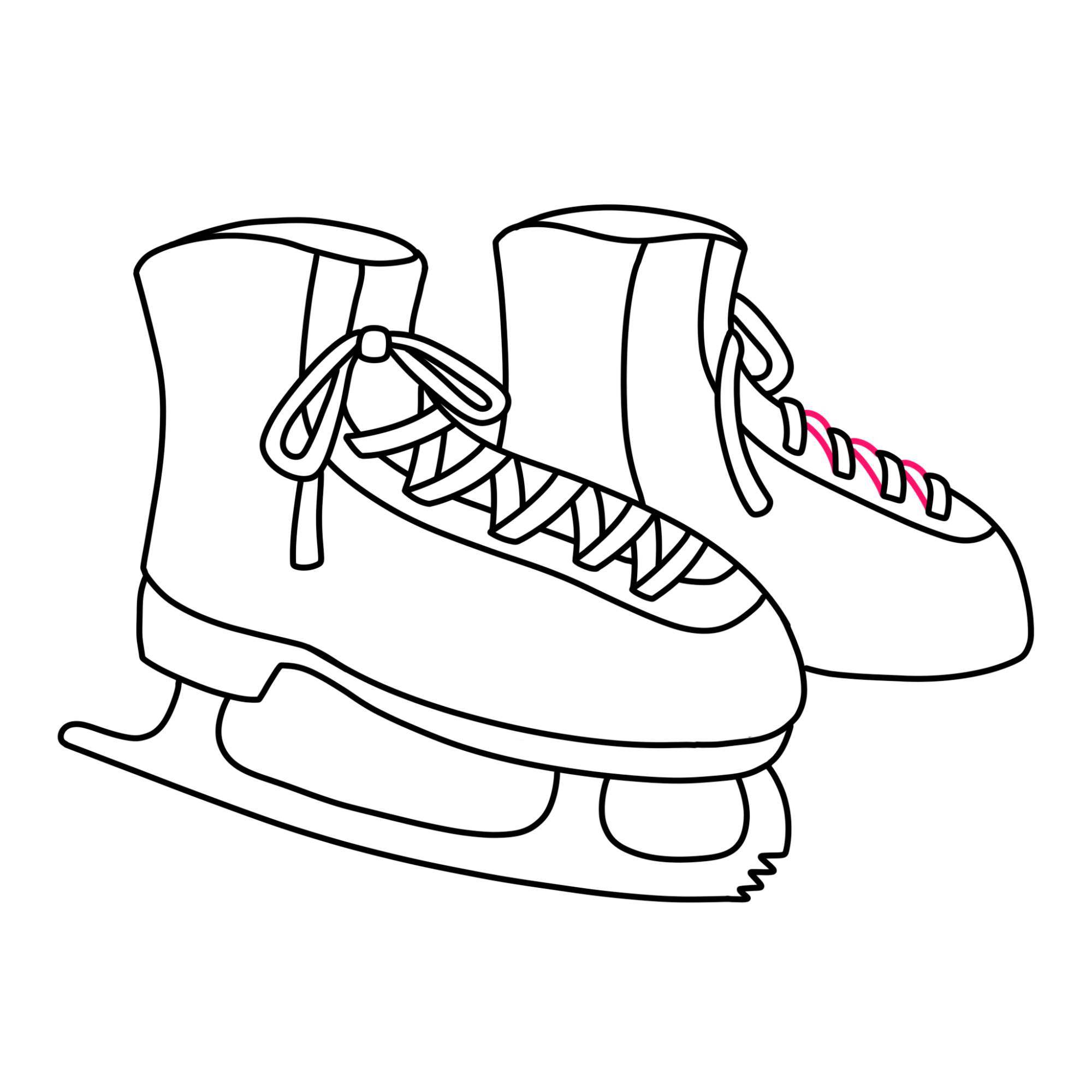 How to Draw Ice Skates - Step-17