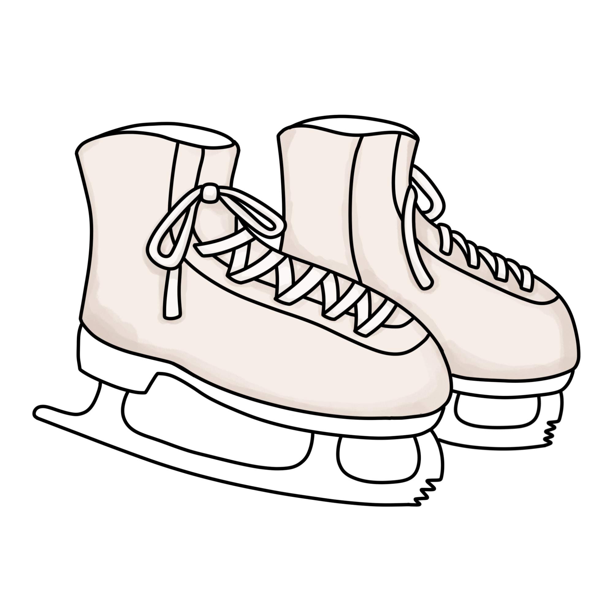 How to Draw Ice Skates - Step-21