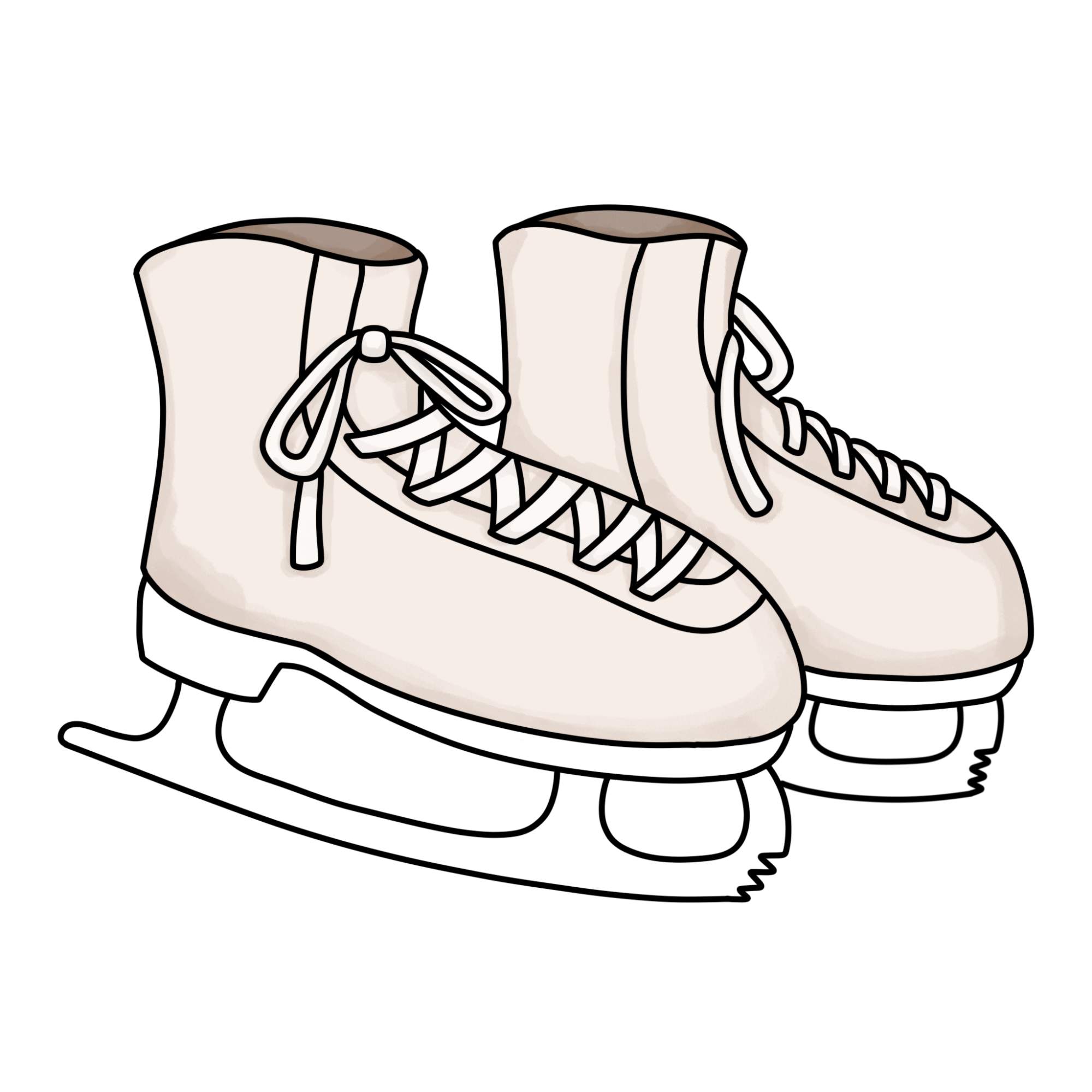 How to Draw Ice Skates - Step-22