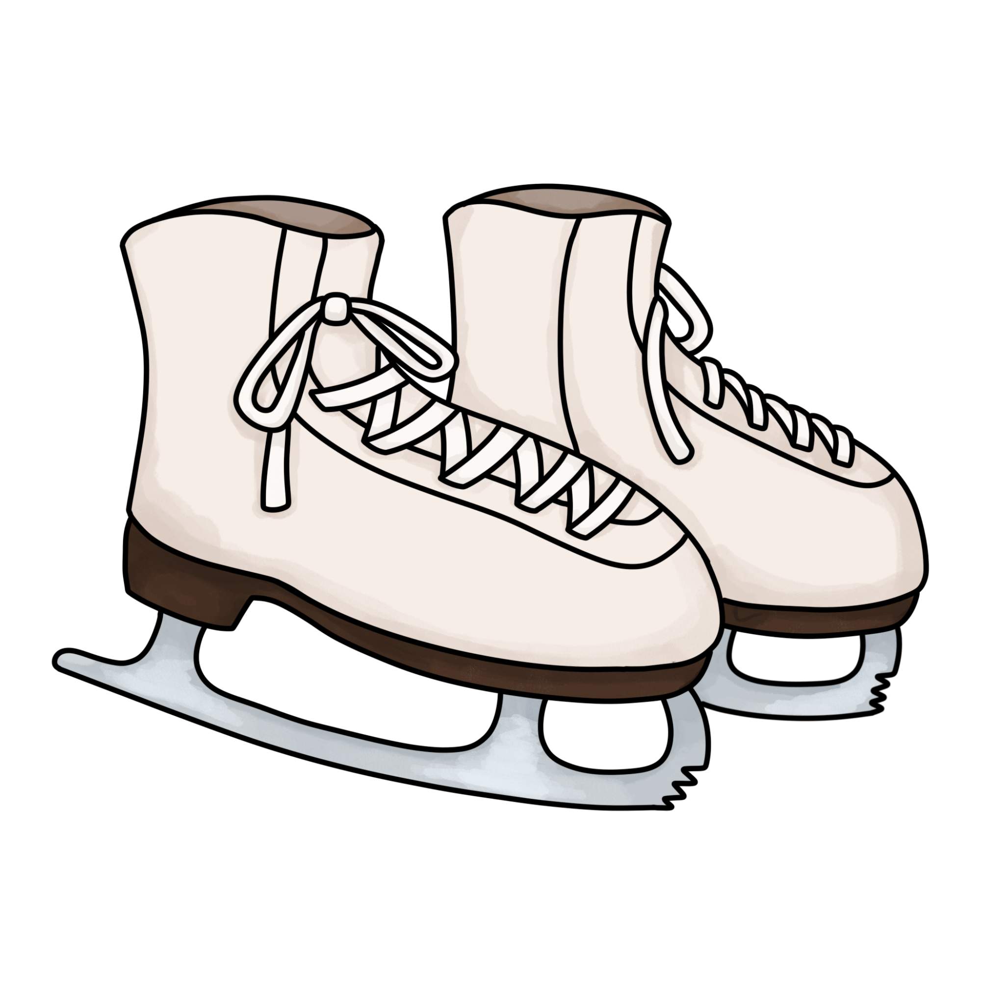 How to Draw Ice Skates - Step-24