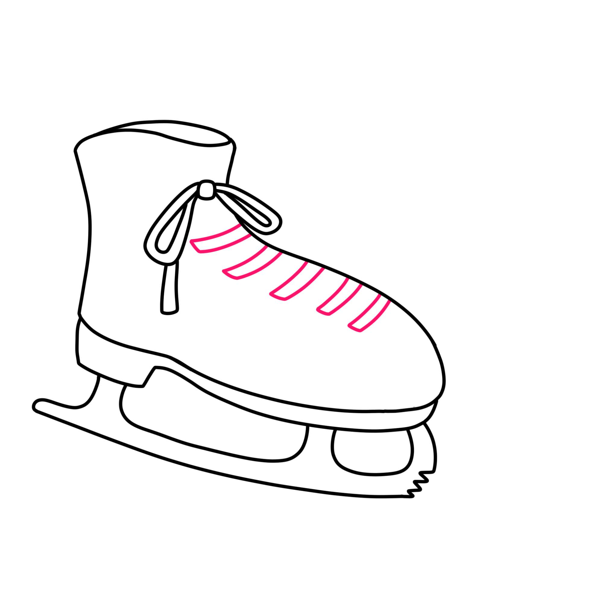 How to Draw Ice Skates - Step-7