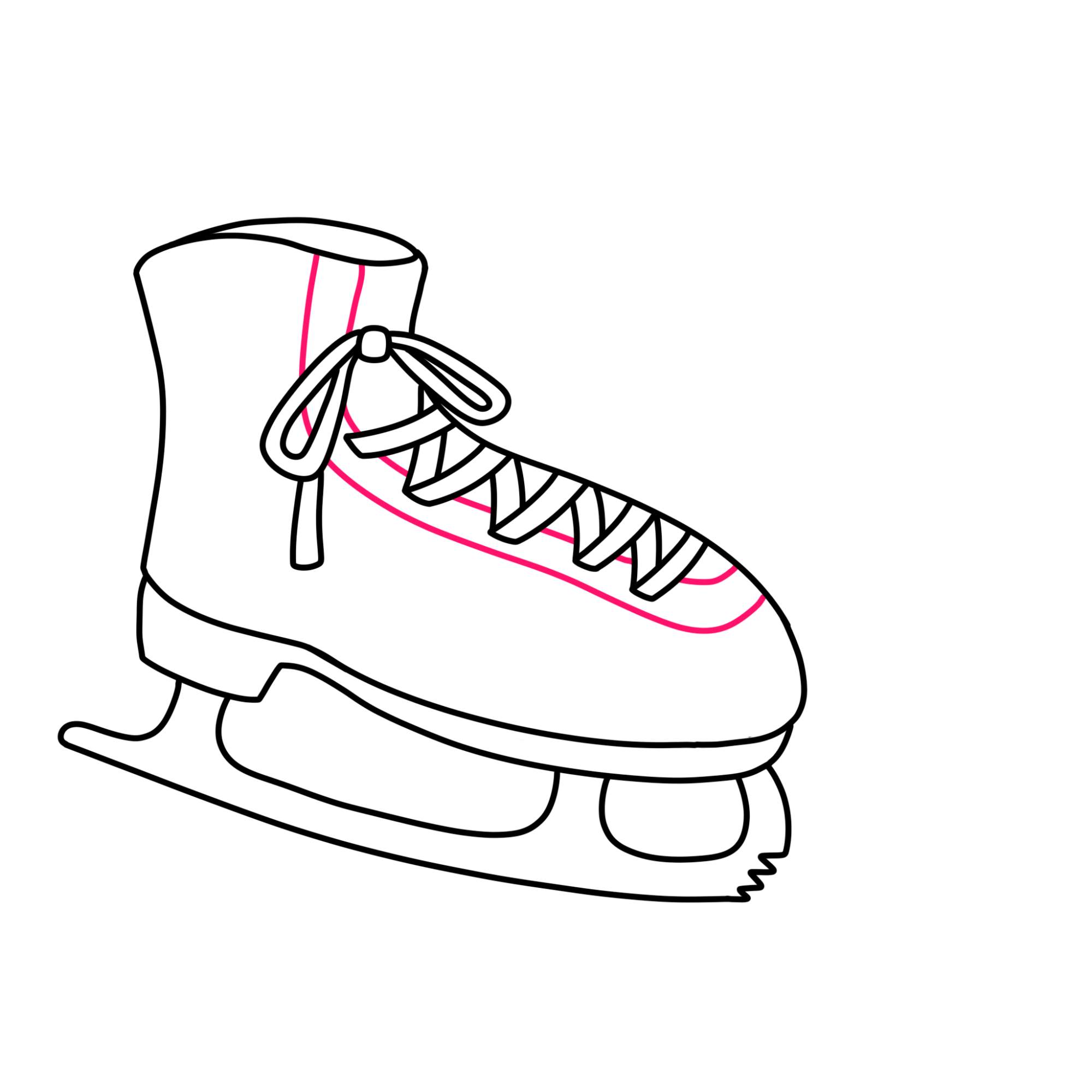 How to Draw Ice Skates - Step-9