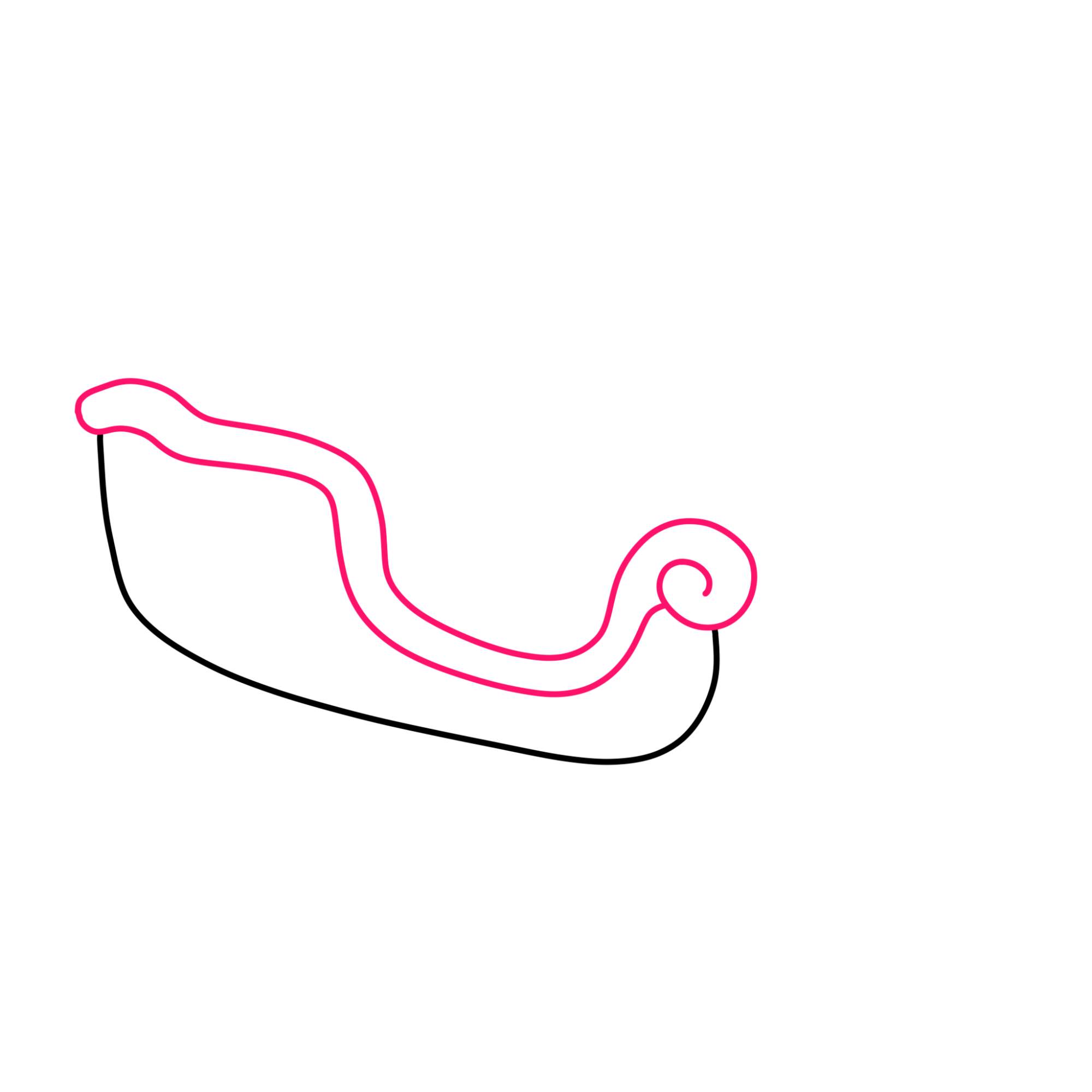 How to Draw Santas Sleigh - Step-2