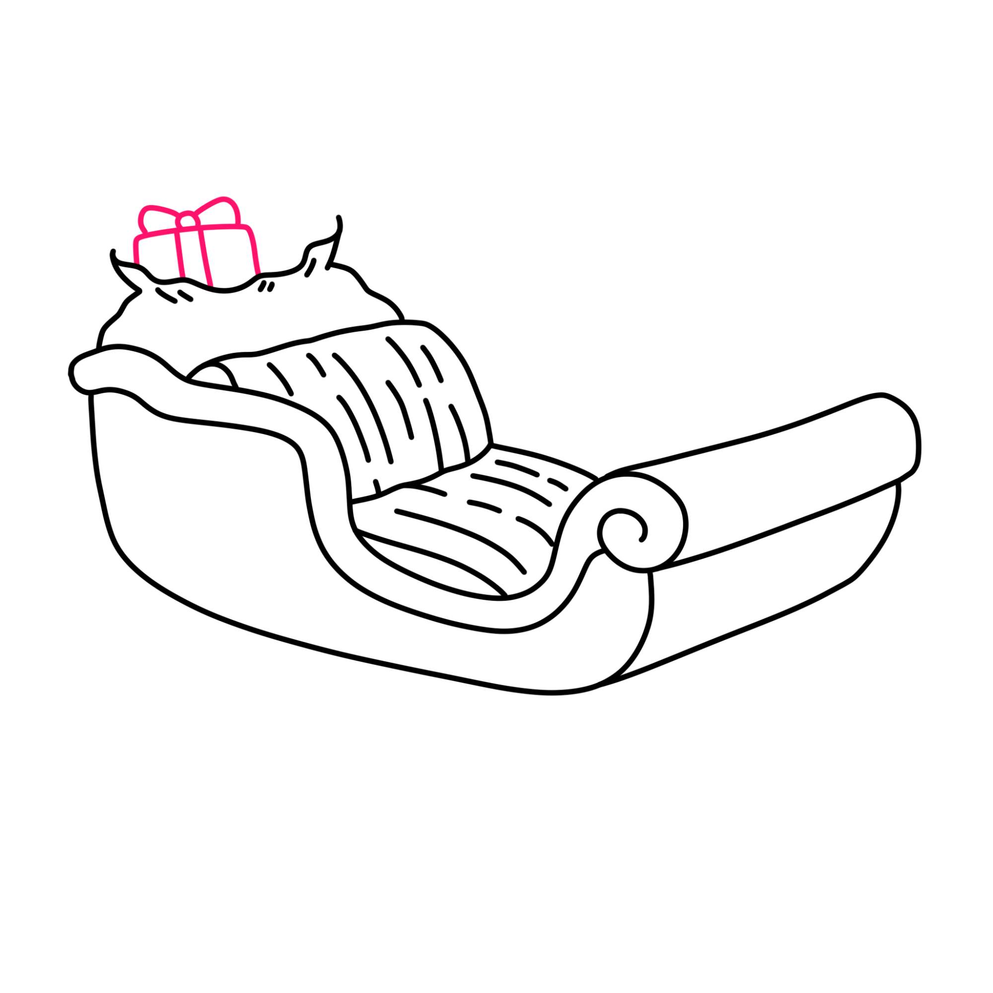 How to Draw Santas Sleigh - Step-9