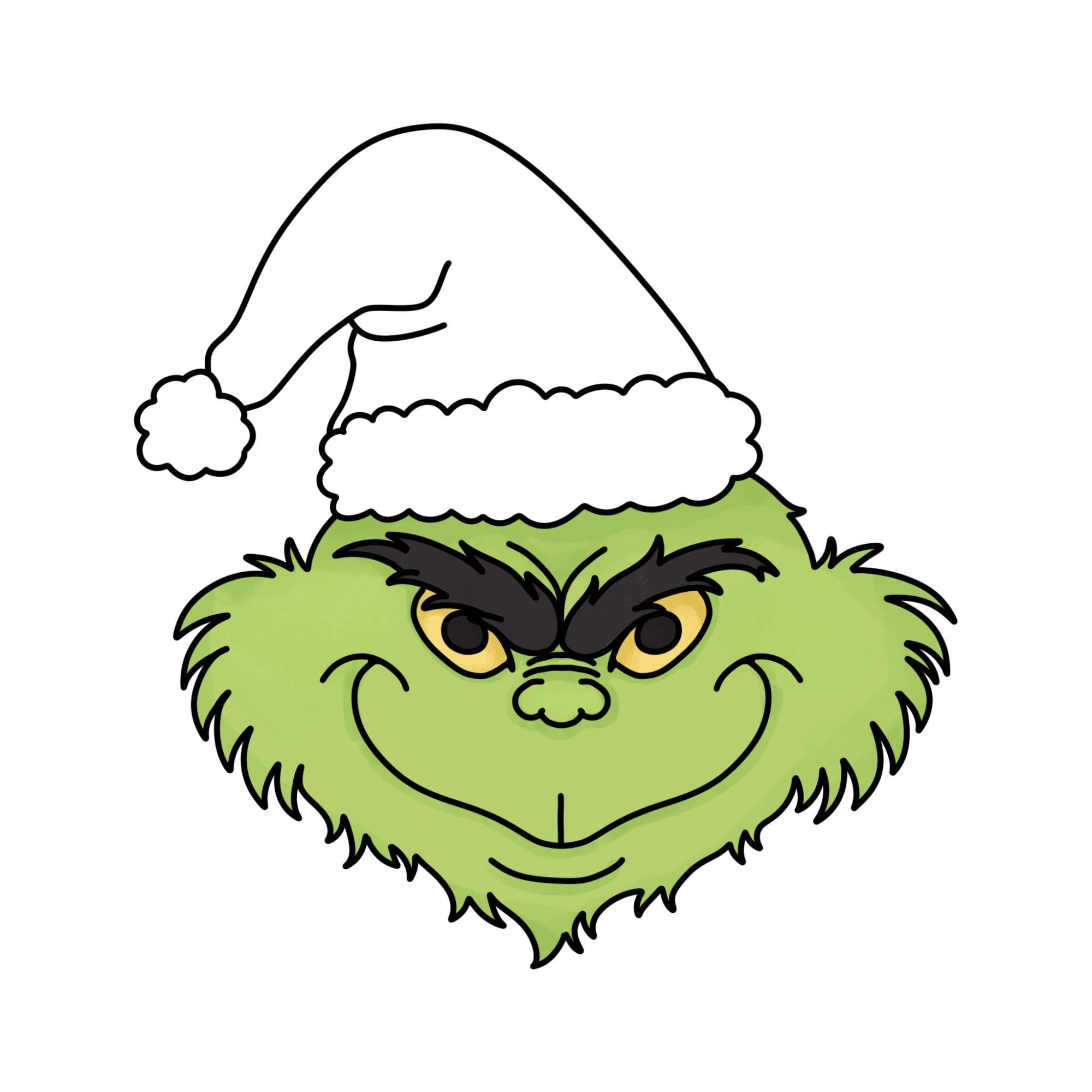 How to Draw the Grinch Face - Step-13