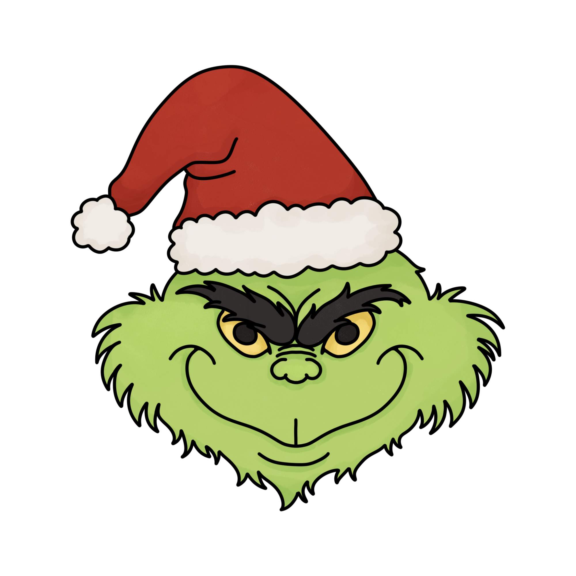 How to Draw the Grinch Face - Step-15