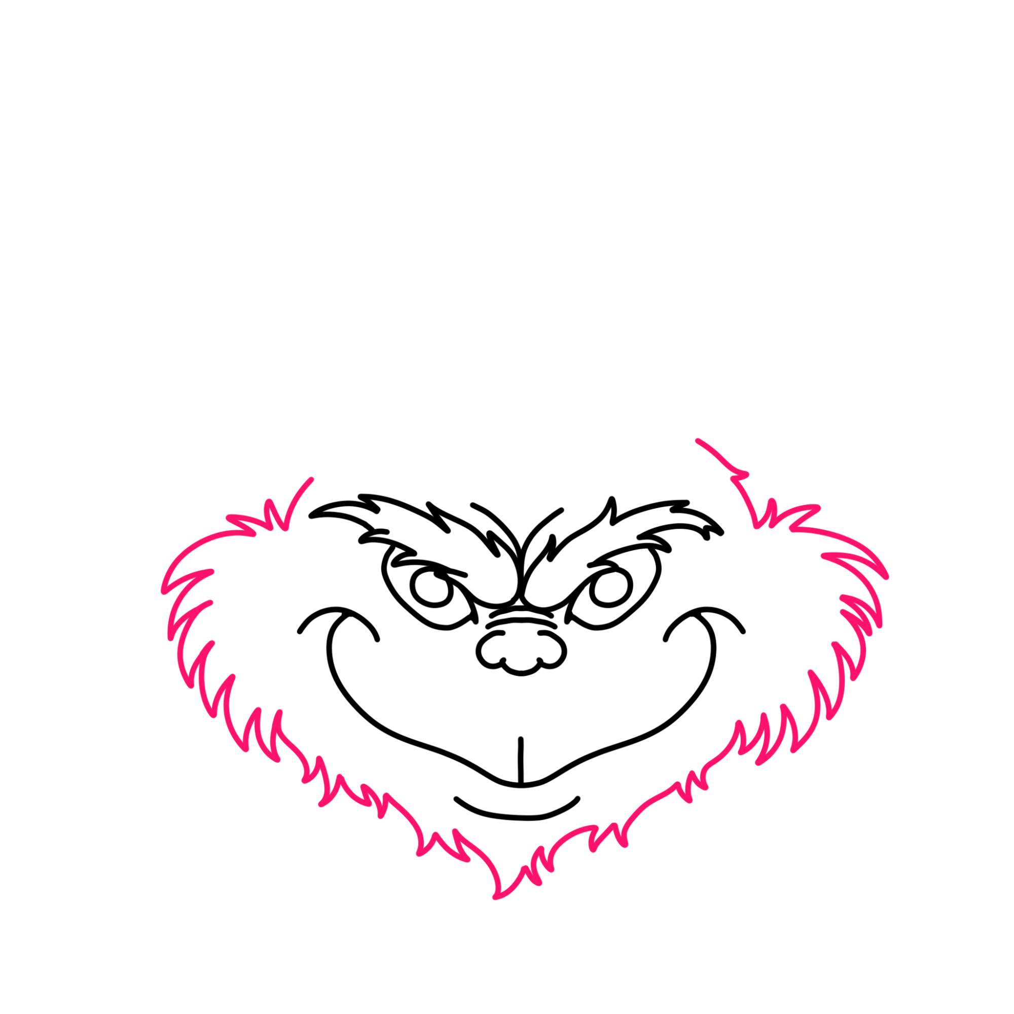 How to Draw the Grinch Face - Step-8