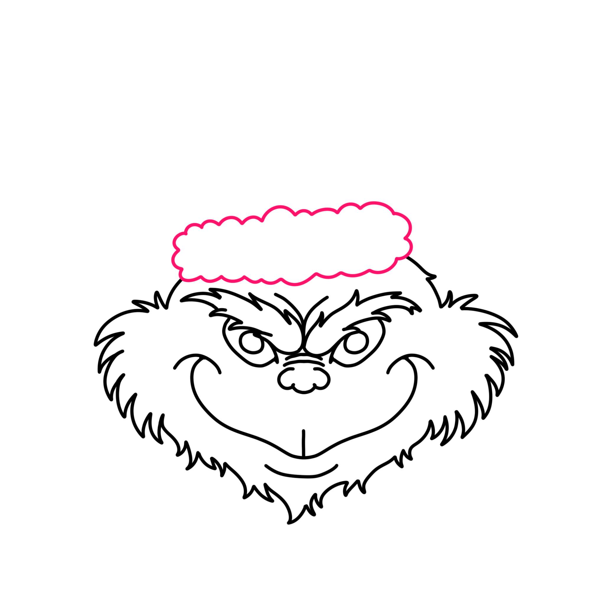 How to Draw the Grinch Face - Step-9