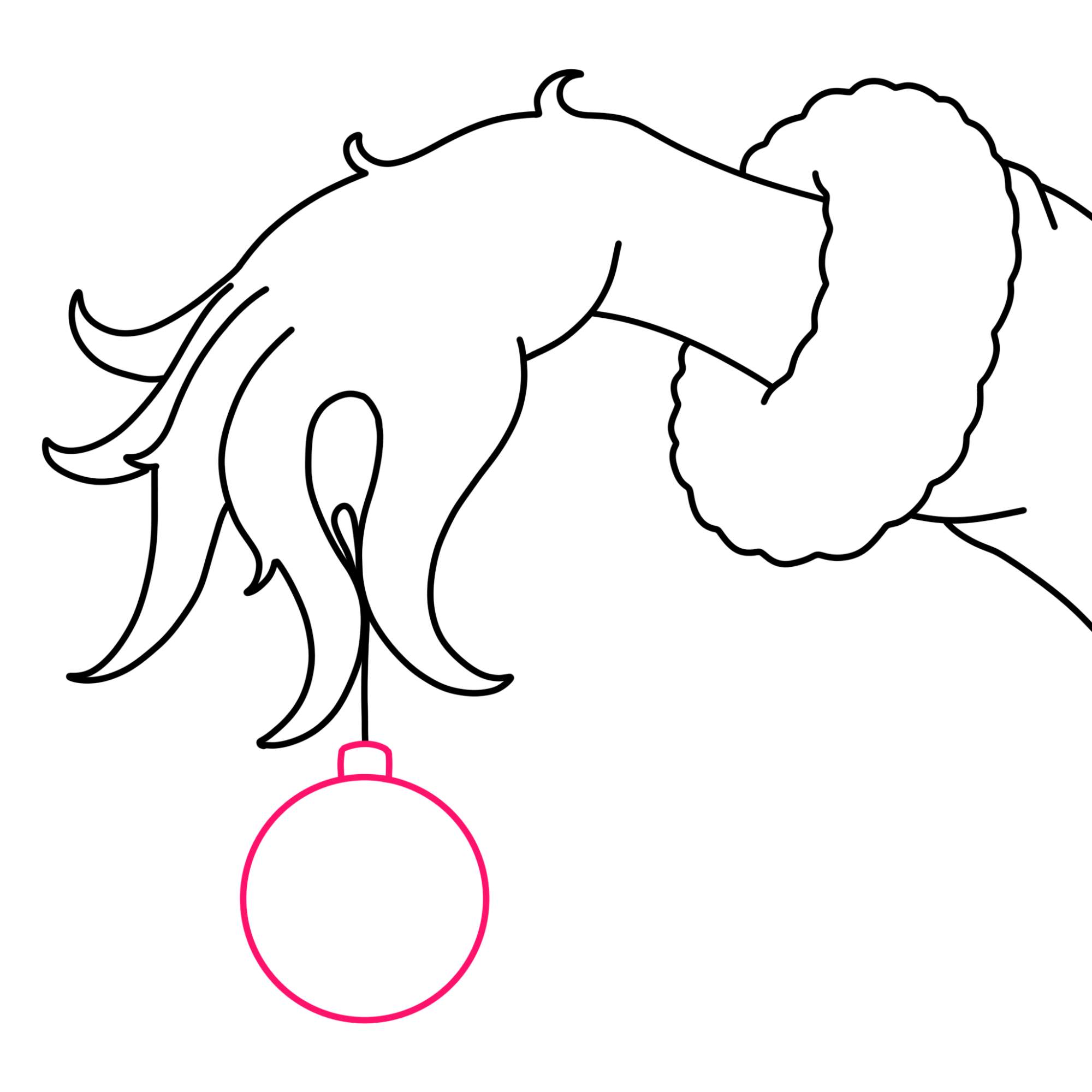 How to Draw the Grinch Hand - Step-11